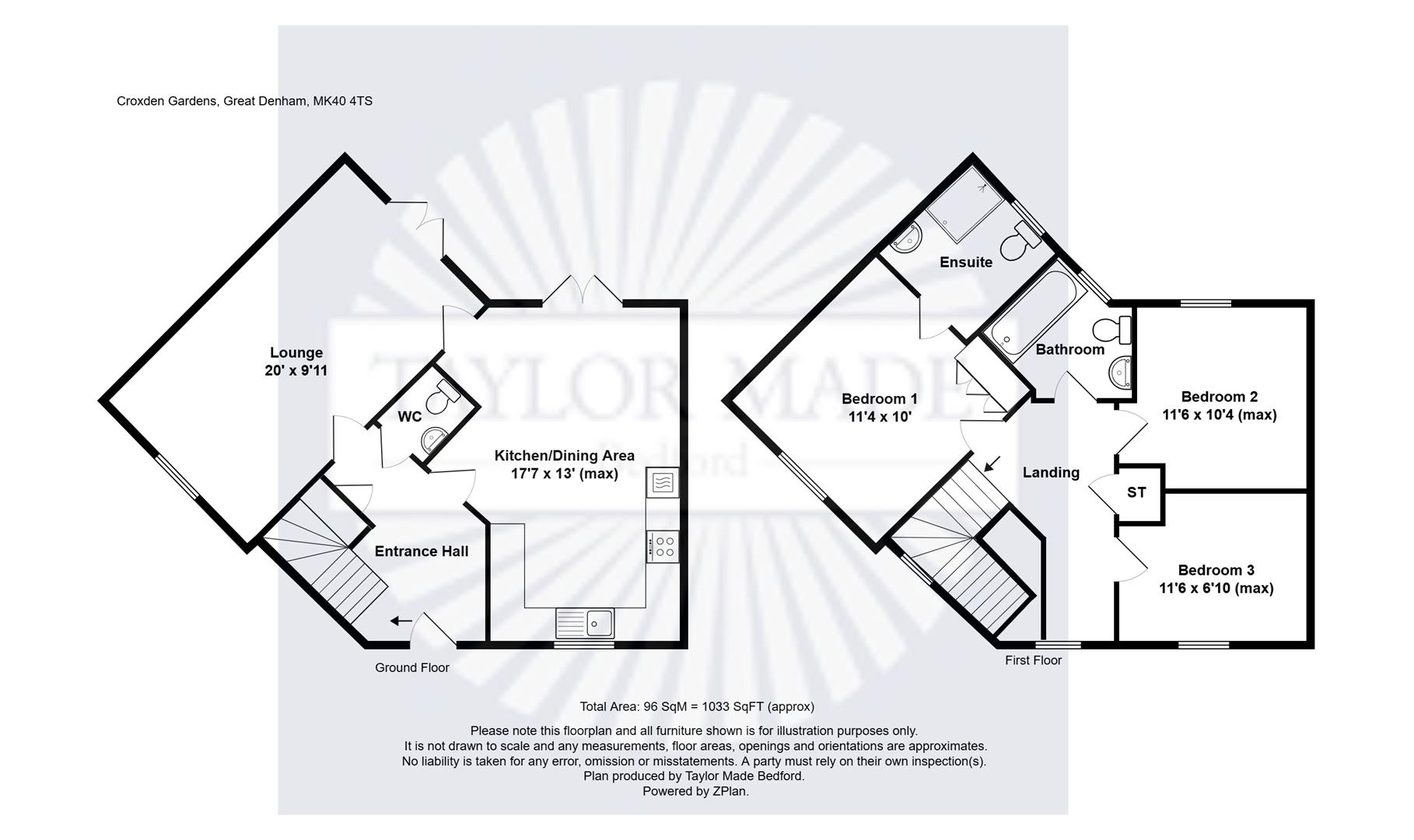 22, Croxden Gardens, Bedford floorplan