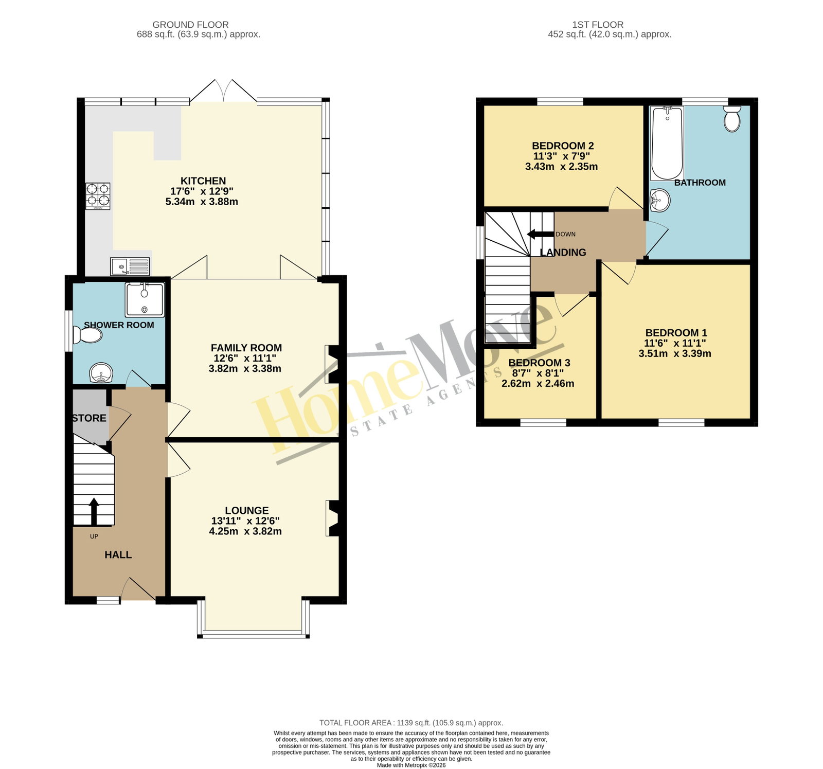 21, Wilford Grove, Skegness floorplan