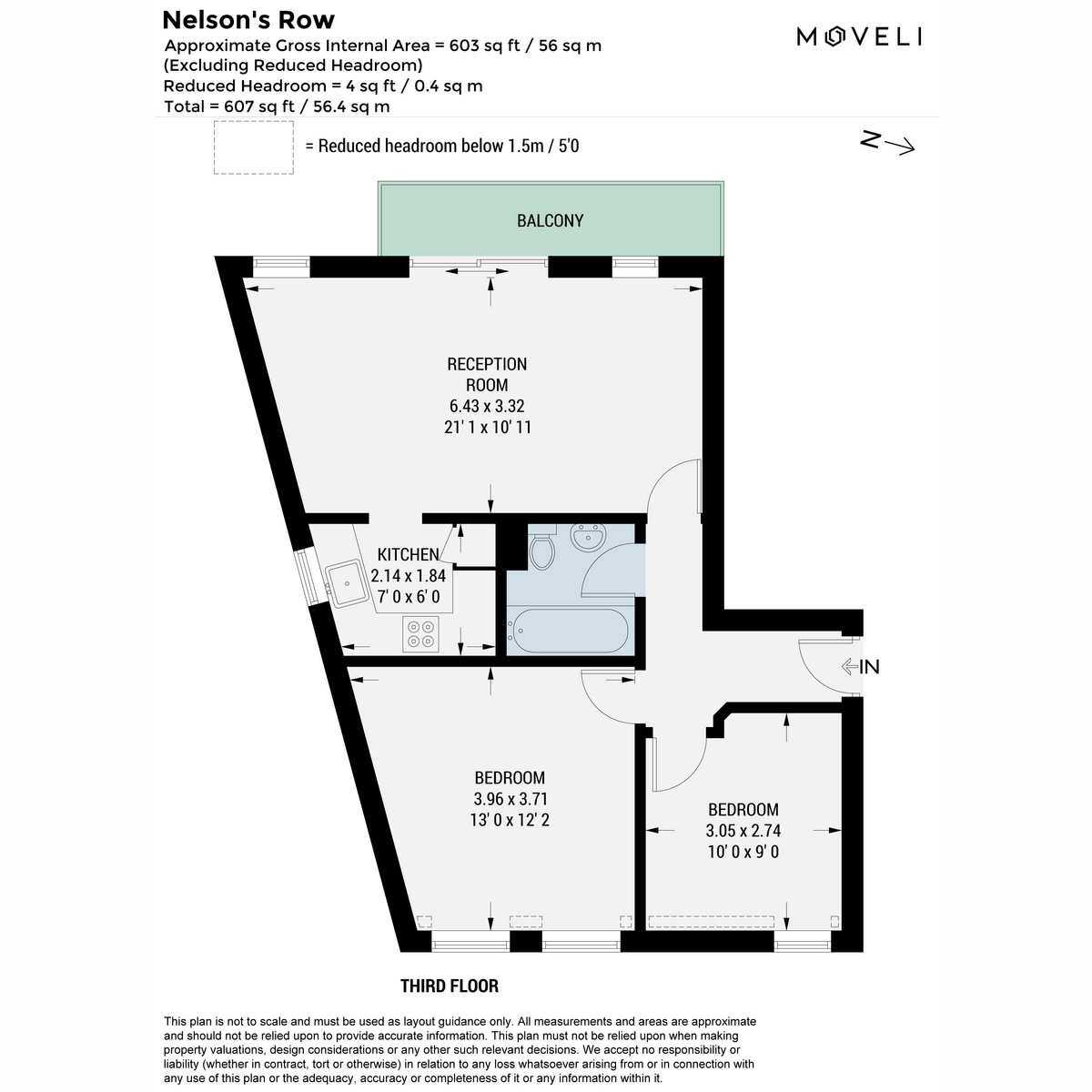 Flat 5, 24-28, Nelson's Row, London floorplan