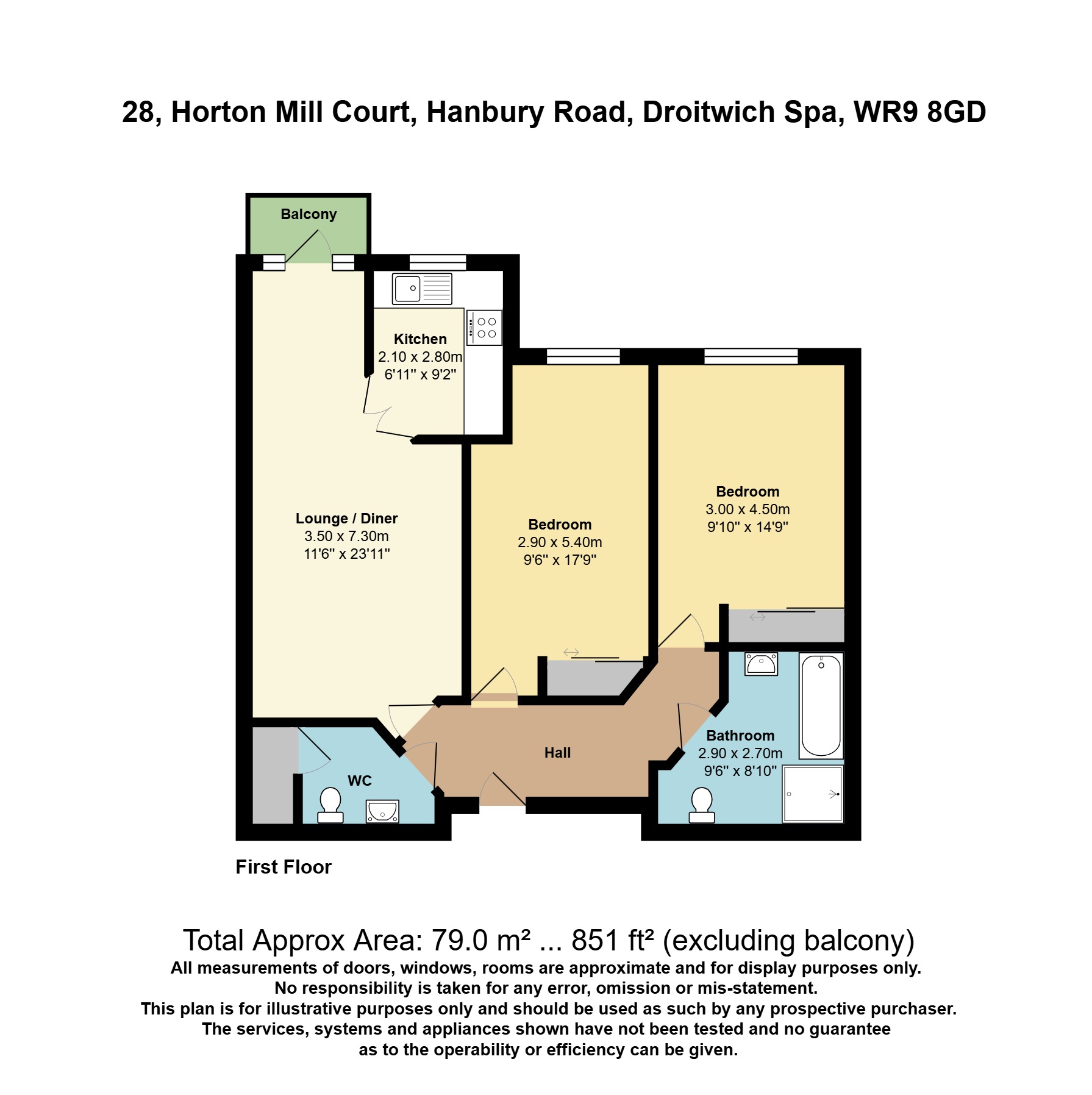 28 Horton Mill Court,, Hanbury Road, Worcestershire floorplan