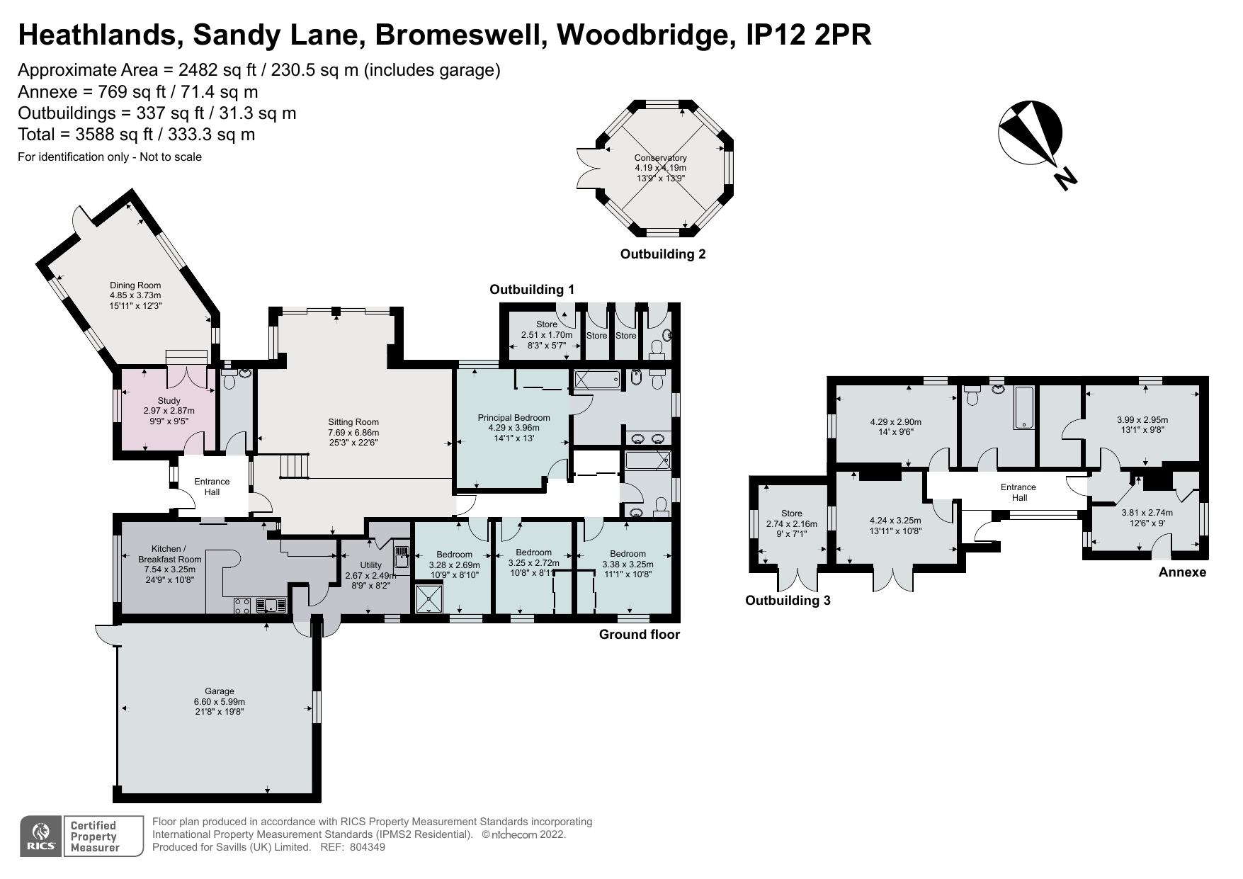 Sandy Lane, Bromeswell, Woodbridge, Suffolk IP12, 4 bedroom bungalow