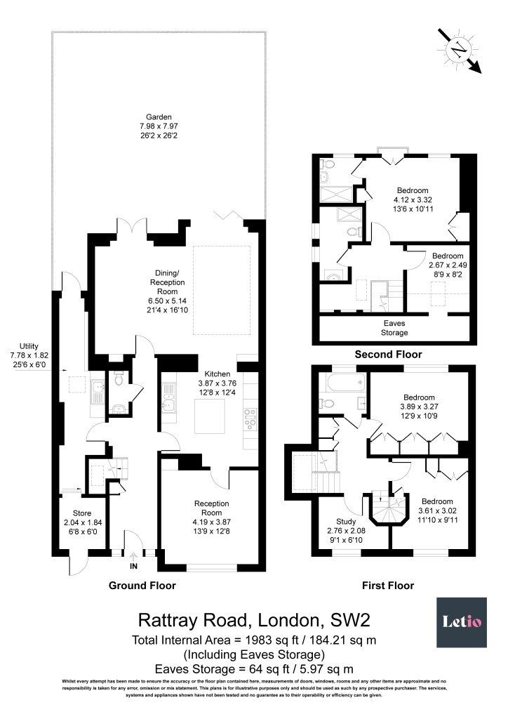 84, Rattray Road, London floorplan
