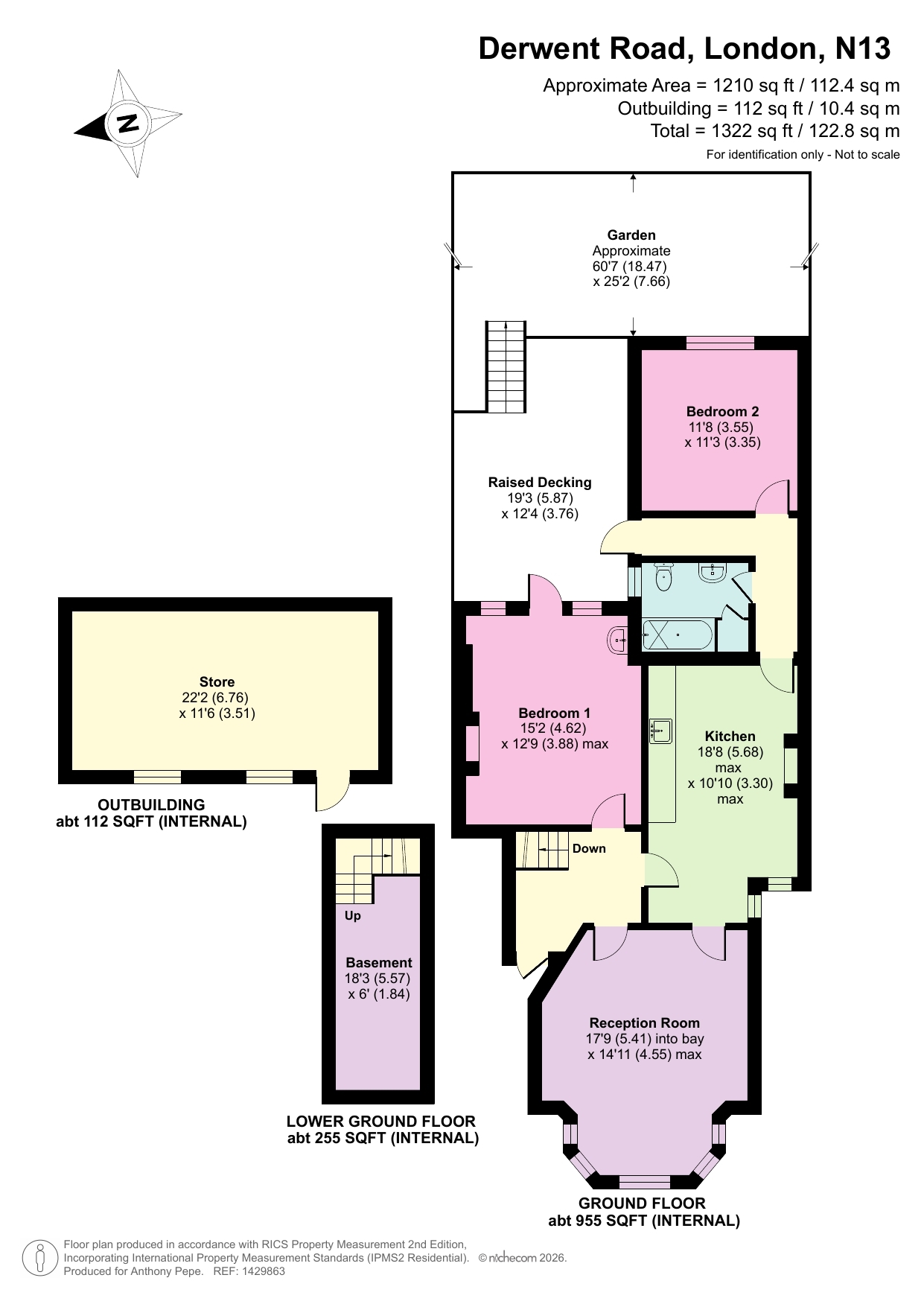 74, Derwent Road, London floorplan