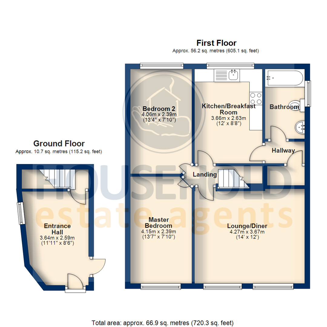 2 Bedrooms Flat to rent in Wimborne Road, Luton LU1