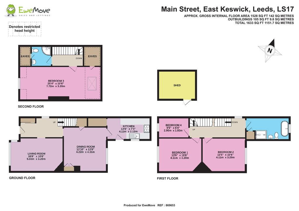 Main Street, East Keswick, Leeds LS17, 4 bedroom semidetached house