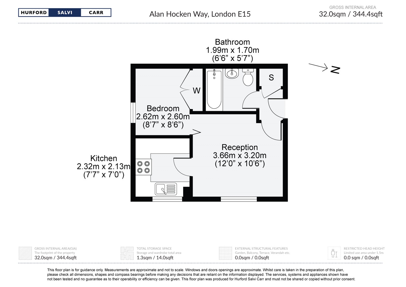 1, Alan Hocken Way, London floorplan