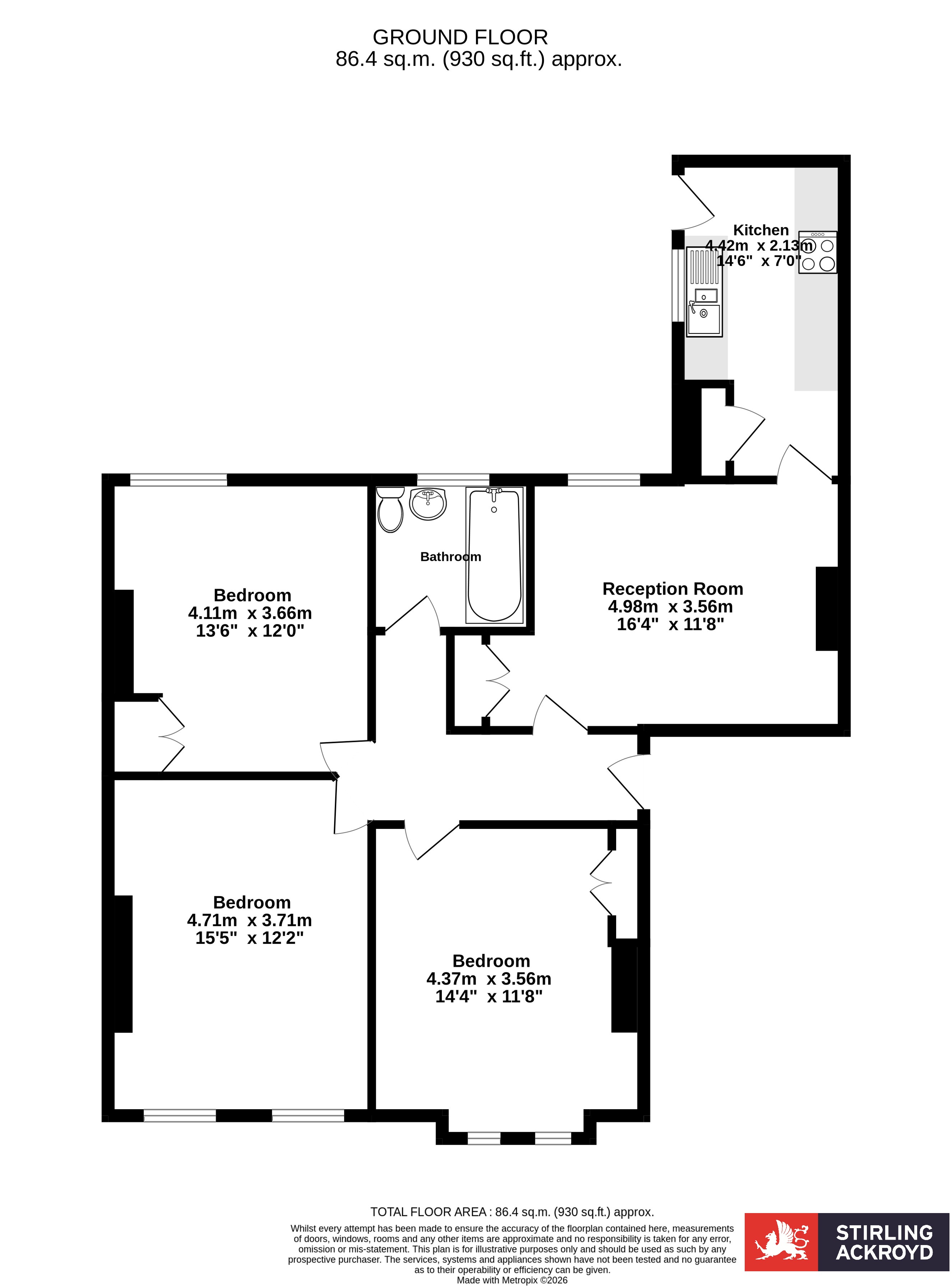 Flat 41, Calais Gate,, Cormont Road, London floorplan