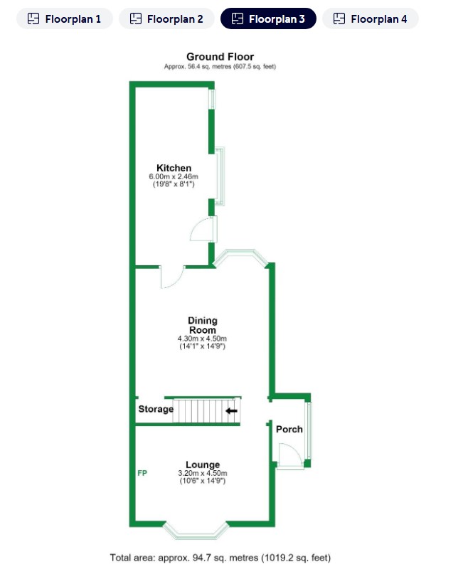 476, Accrington Road, Burnley floorplan