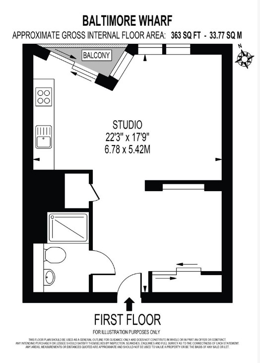 1, Baltimore Wharf, E14 floorplan