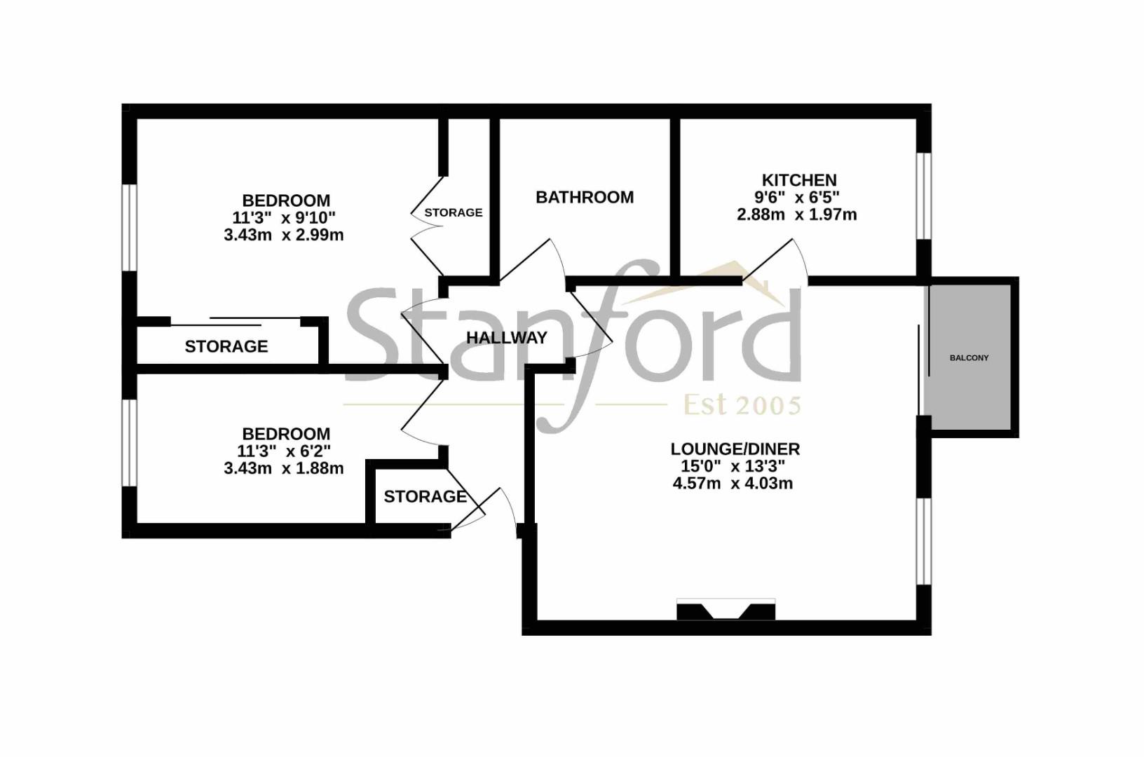 3 Linford Court, 470, Fair Oak Road, Eastleigh floorplan