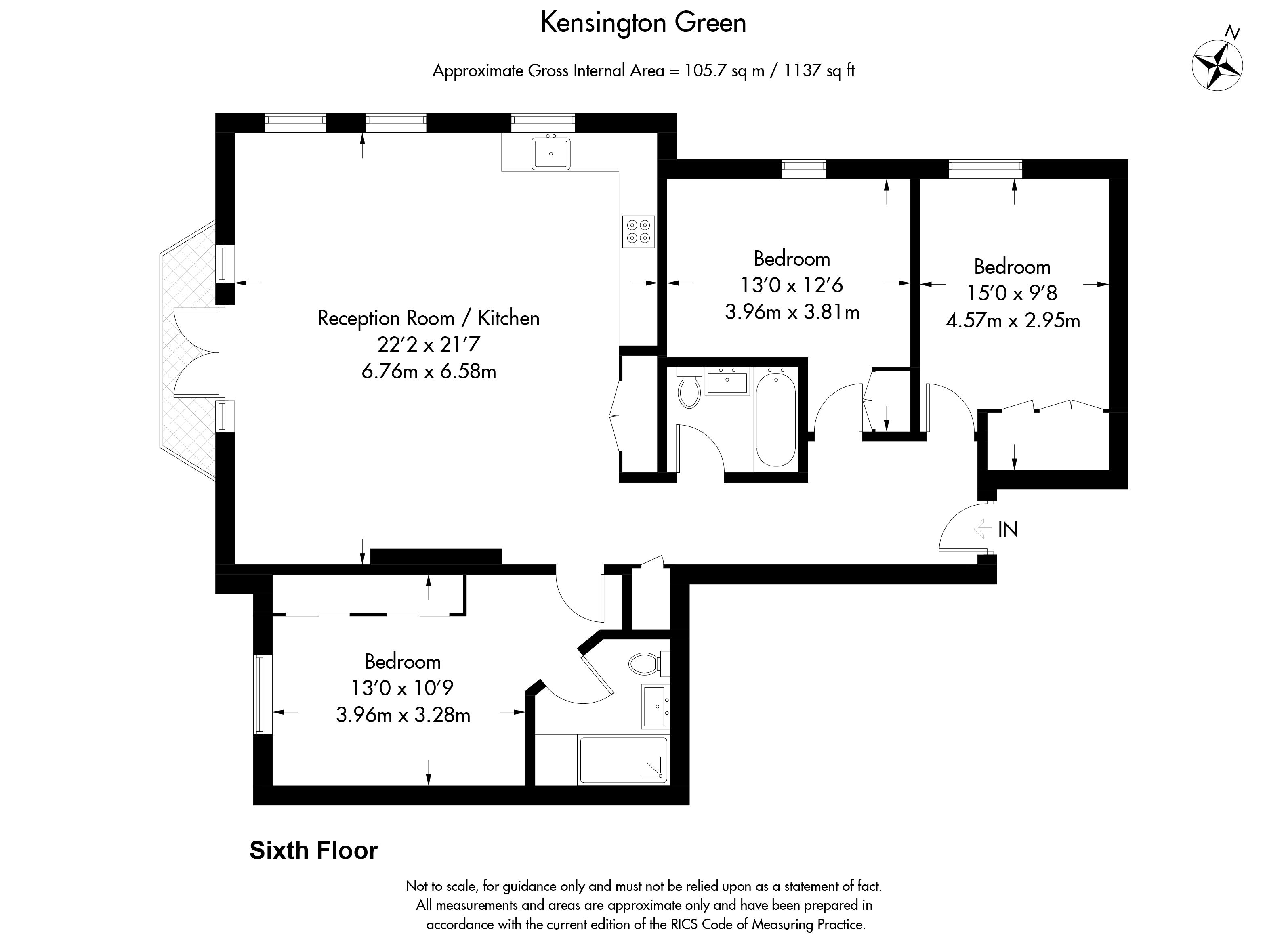 3 Bedrooms Flat to rent in St. Marys Gate, London W8