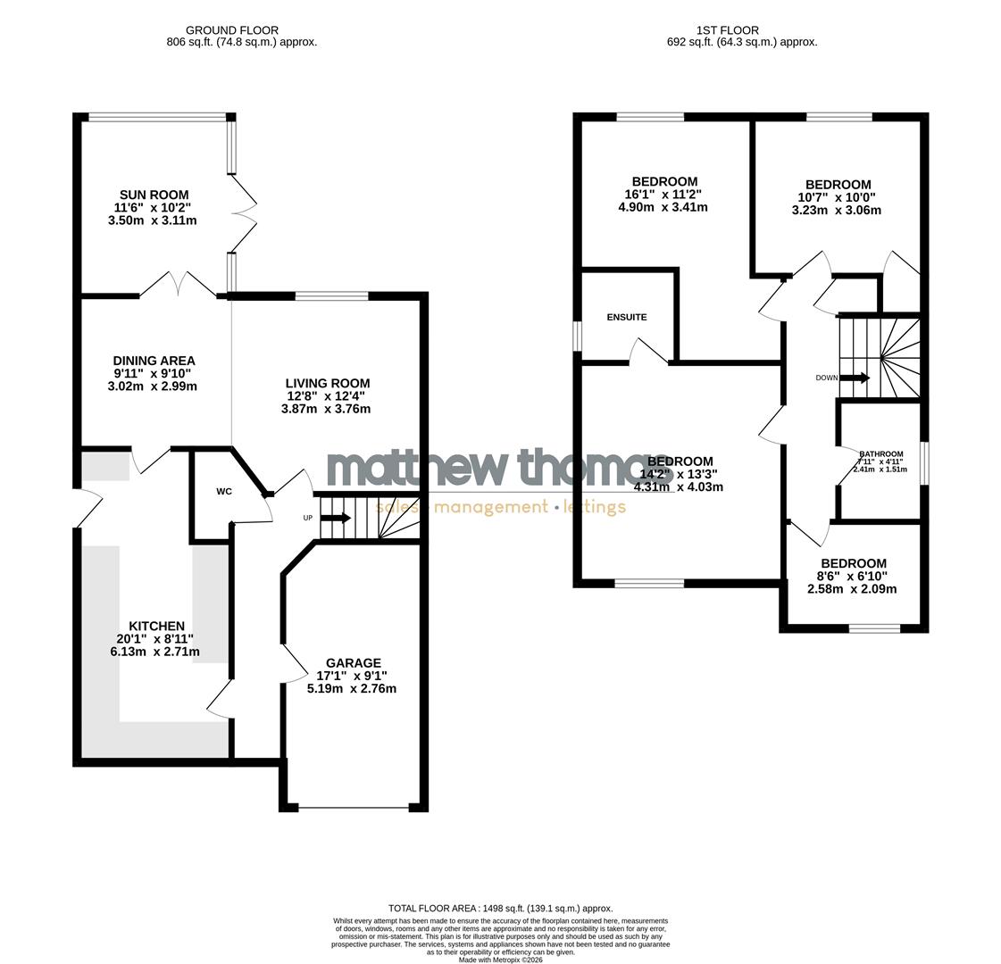 11, Deanery Close, Ripley floorplan