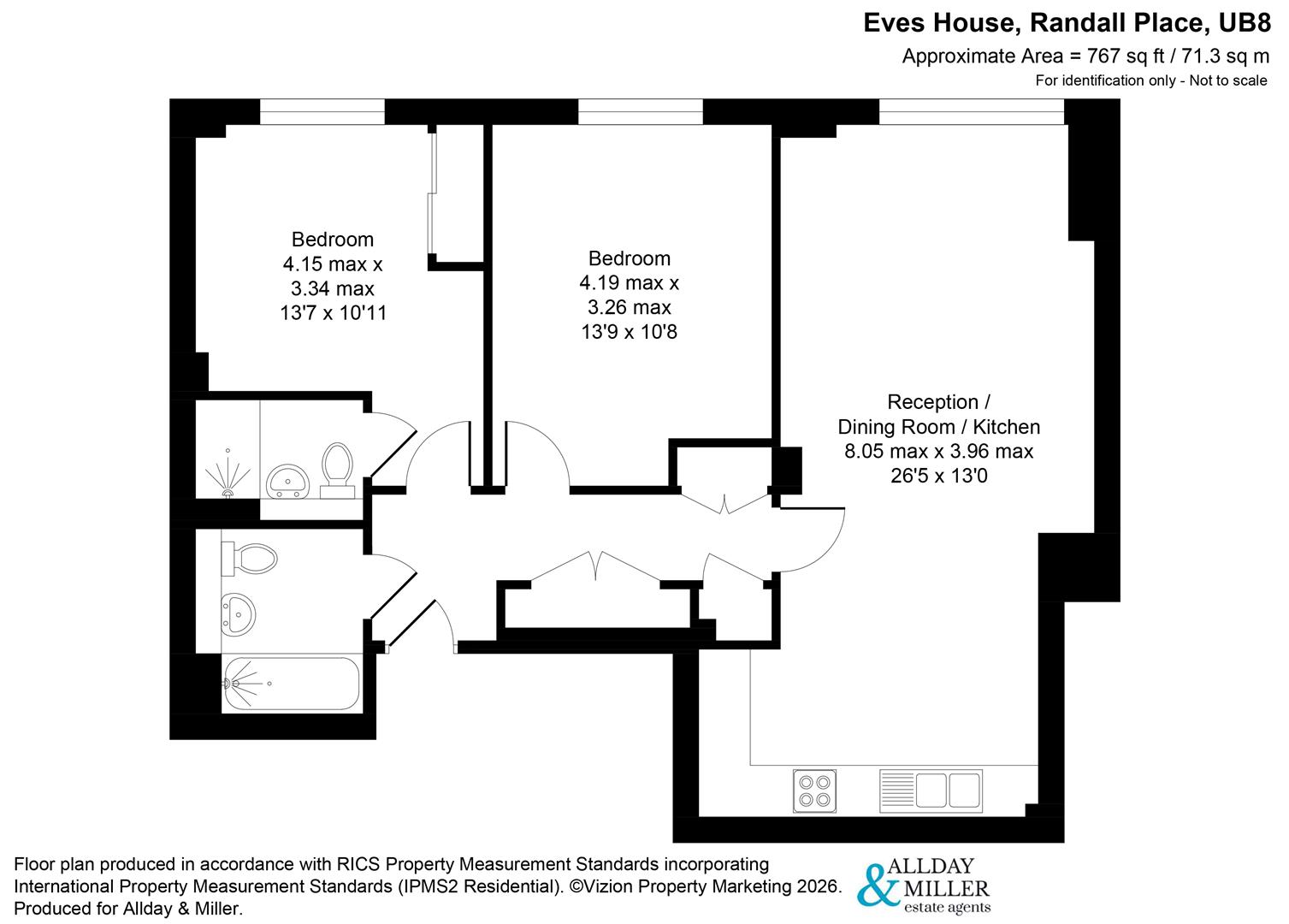 Apartment 6 Eves House, 4, Randall Place, Uxbridge floorplan