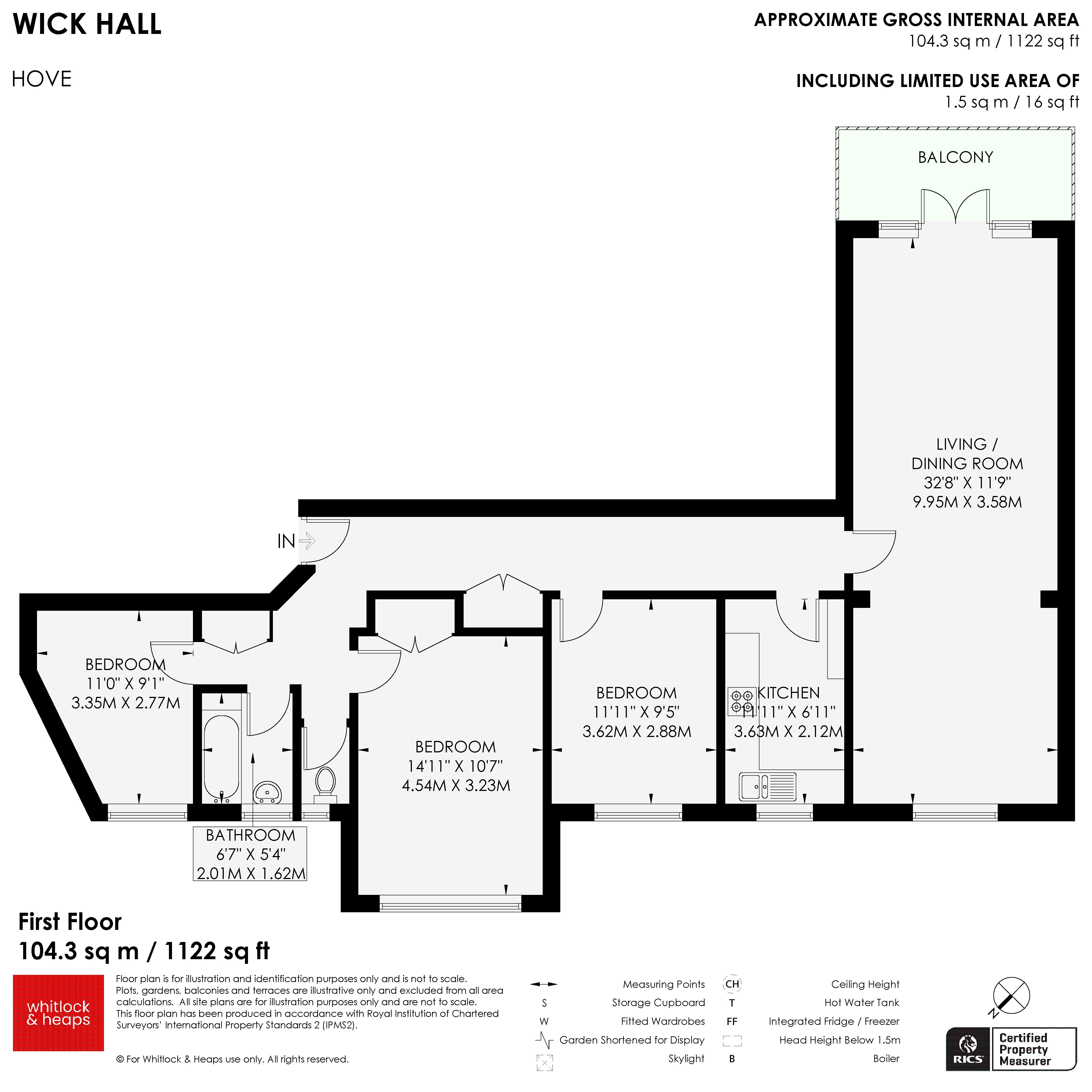 52 Wick Hall, Furze Hill, East Susses floorplan