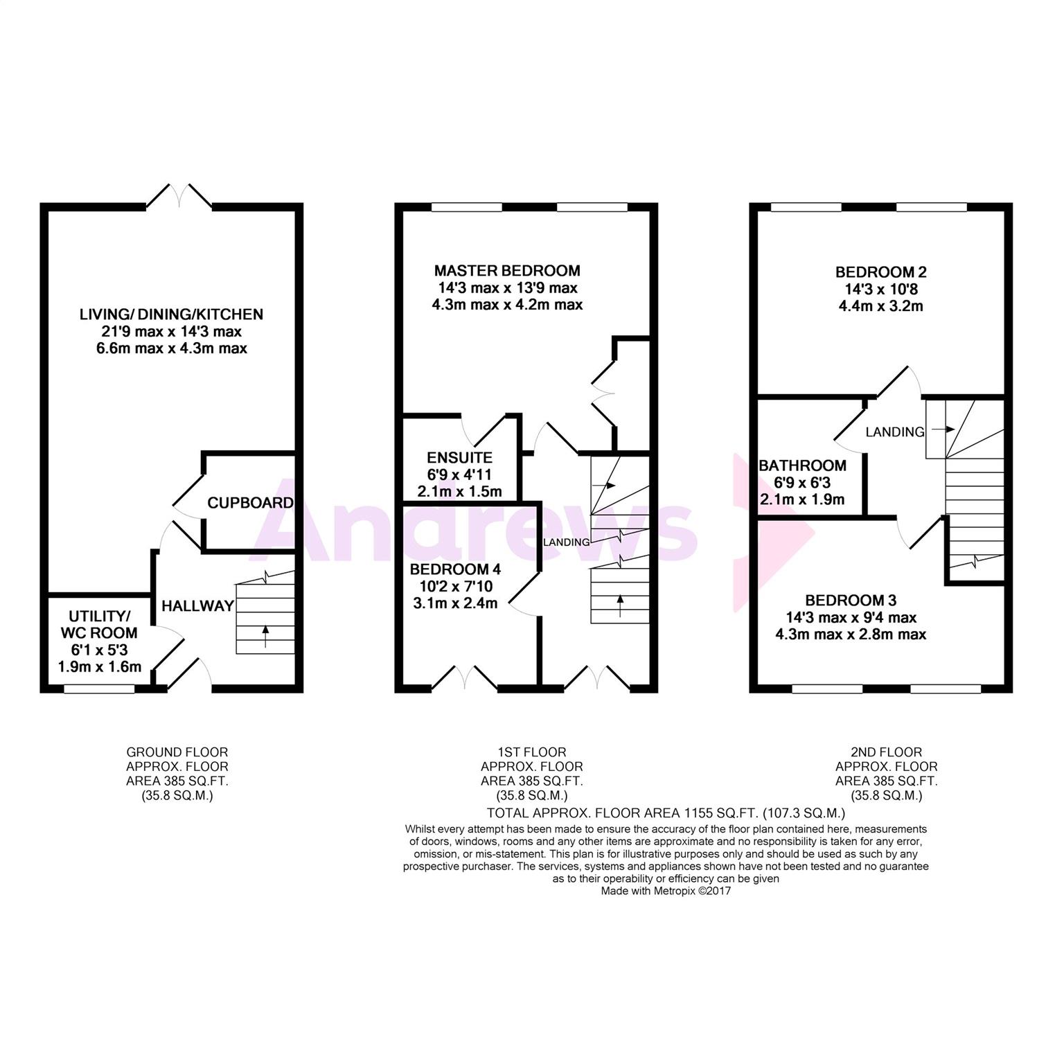 4 Bedrooms Terraced house to rent in Yew Tree Road, Brockworth, Gloucester GL3