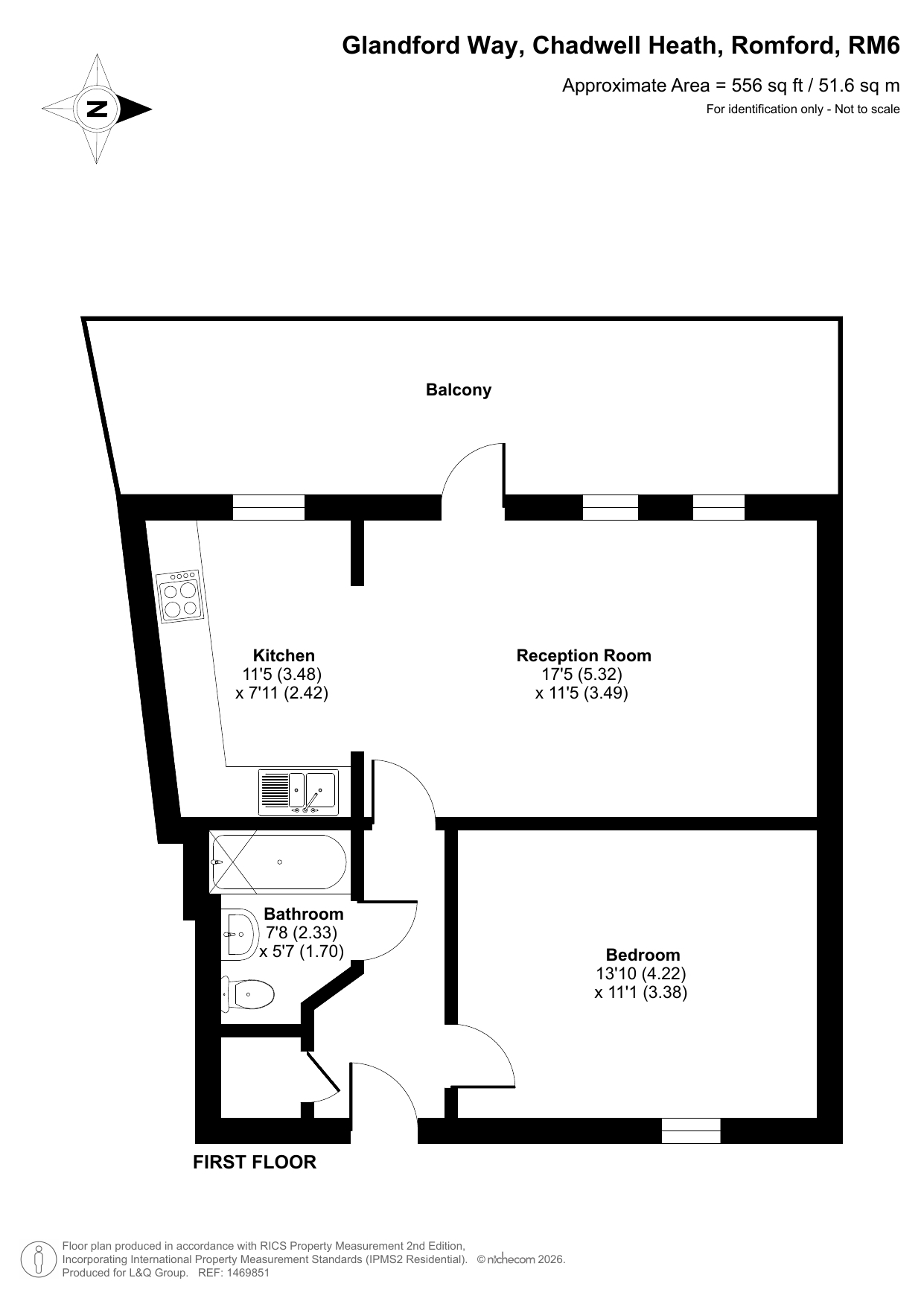 Glandford Way, RM6 4UJ, Romford floorplan