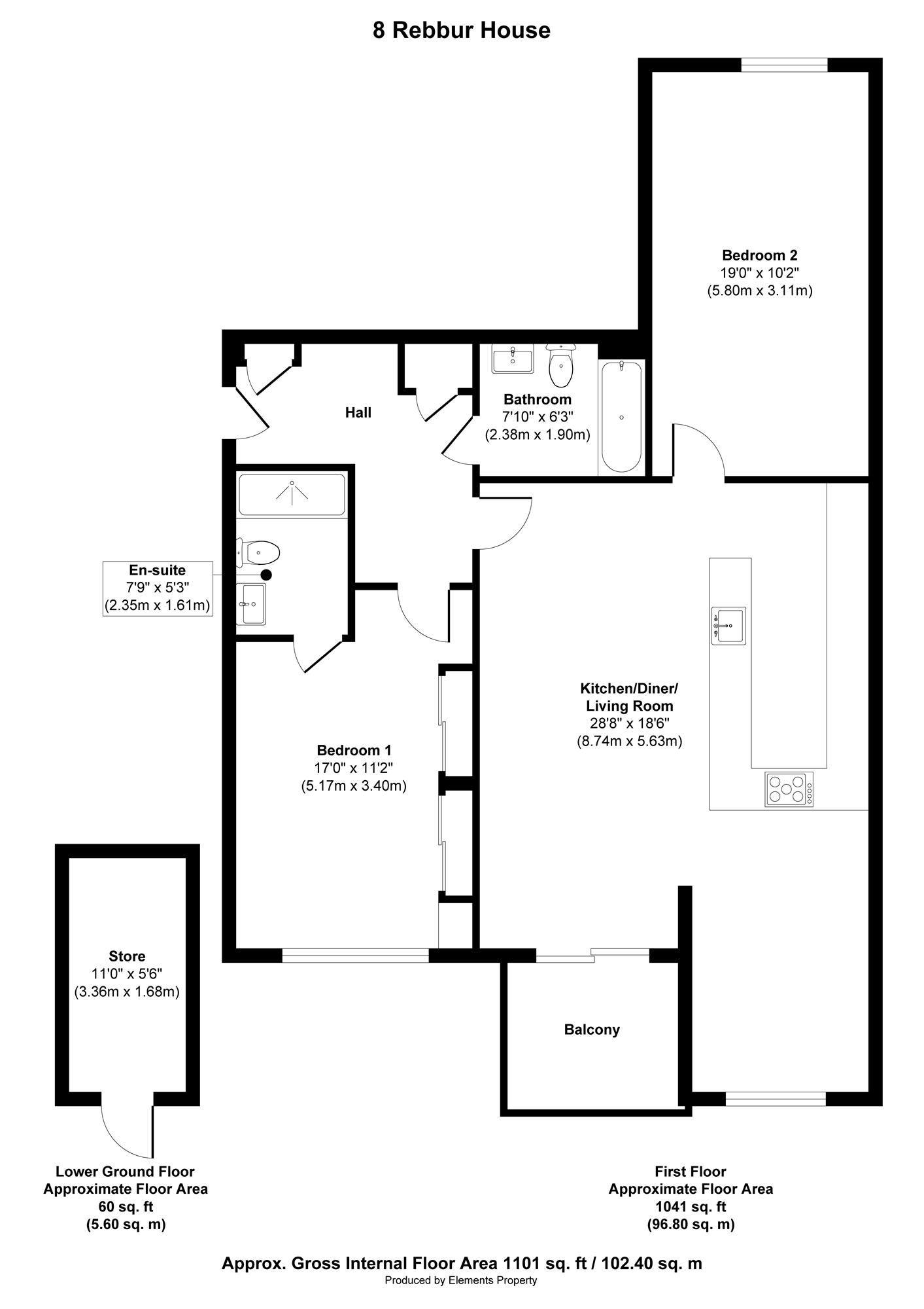 8 Rebbur House, 108, Nicker Hill, Nottingham floorplan