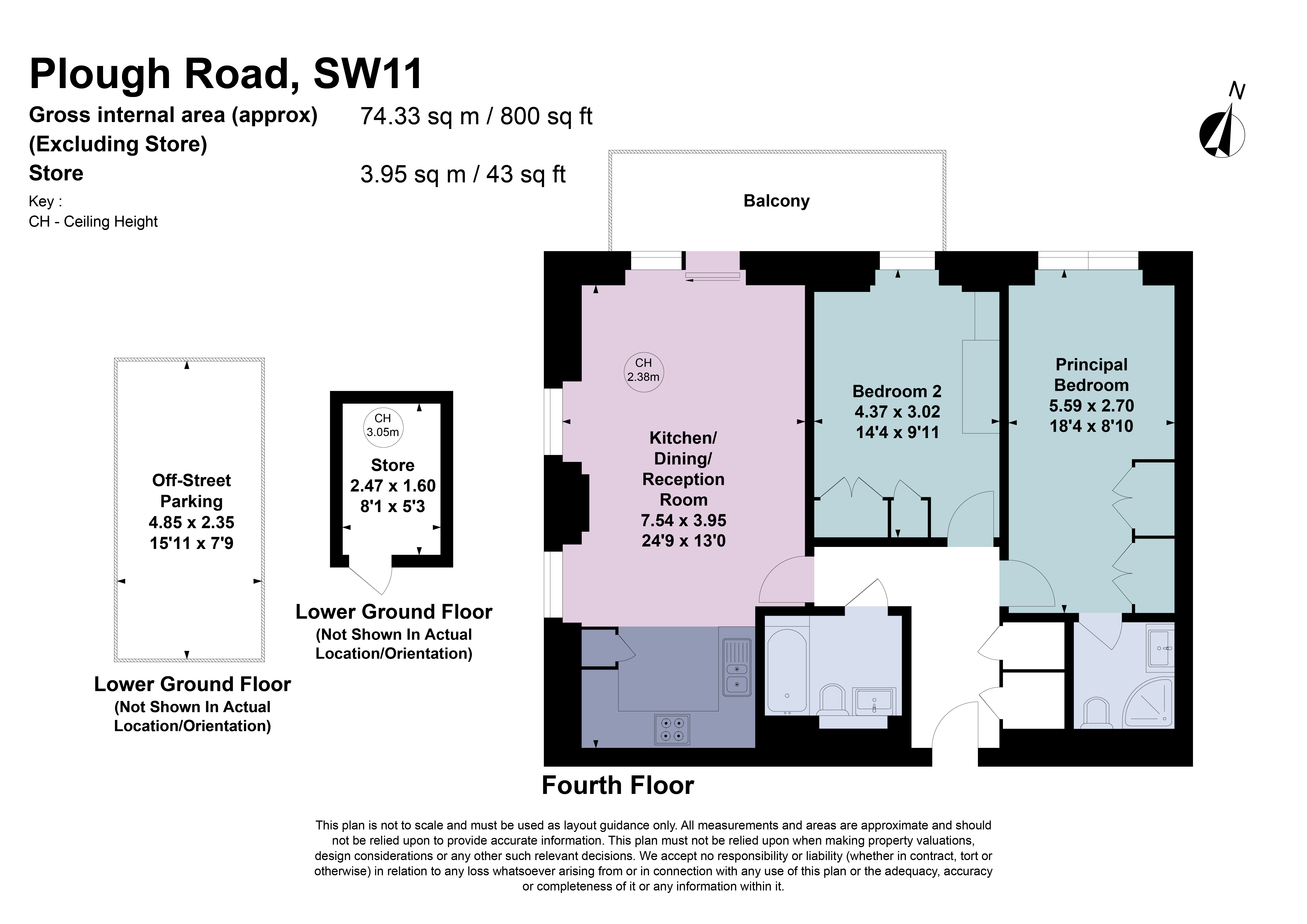 Flat 19, 21, Plough Road, London floorplan