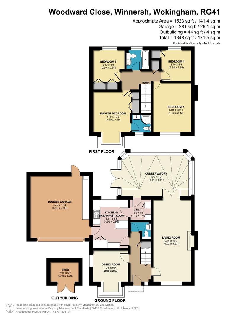 43, Woodward Close, Winnersh floorplan