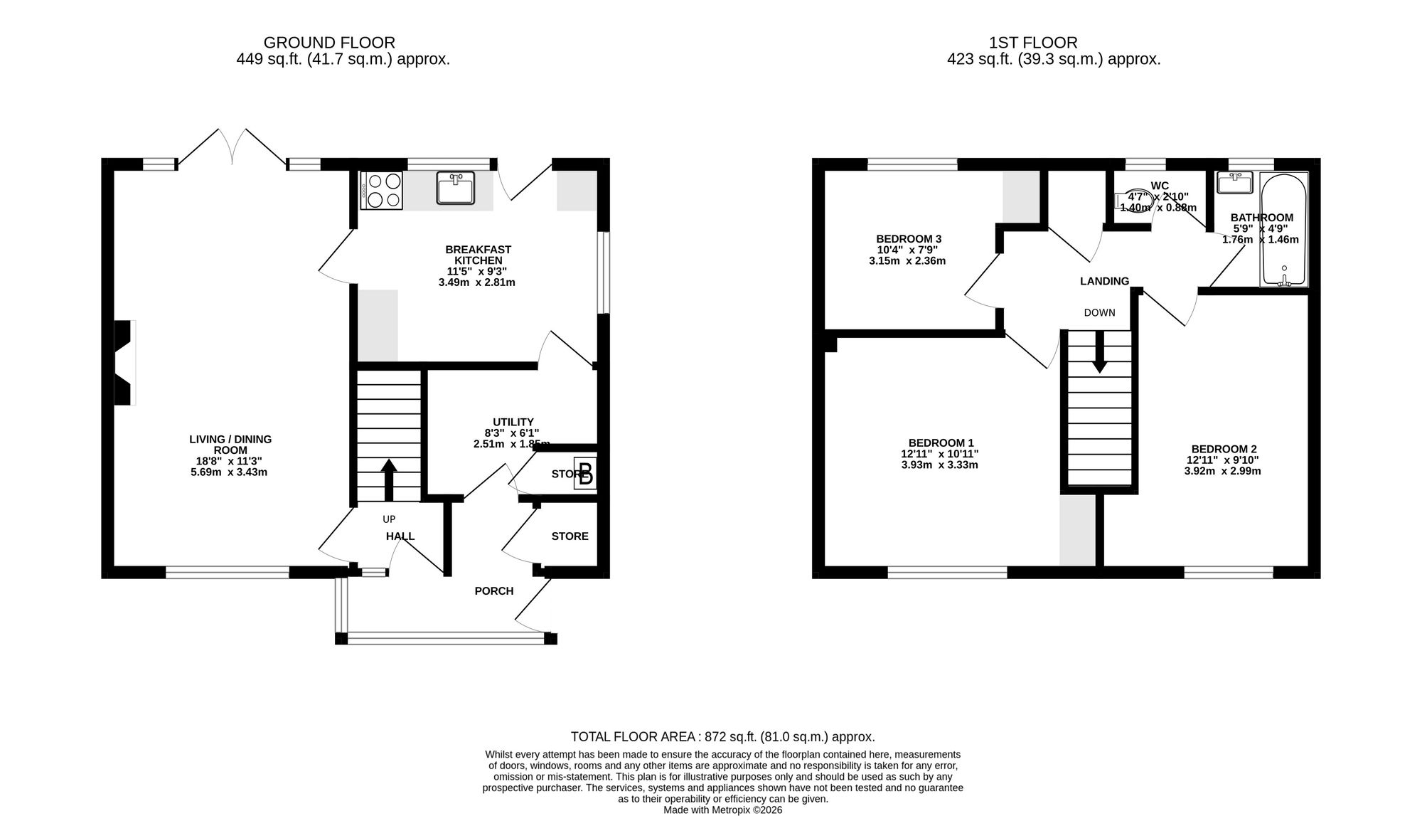 13 Lostock Road, Wilmslow floorplan