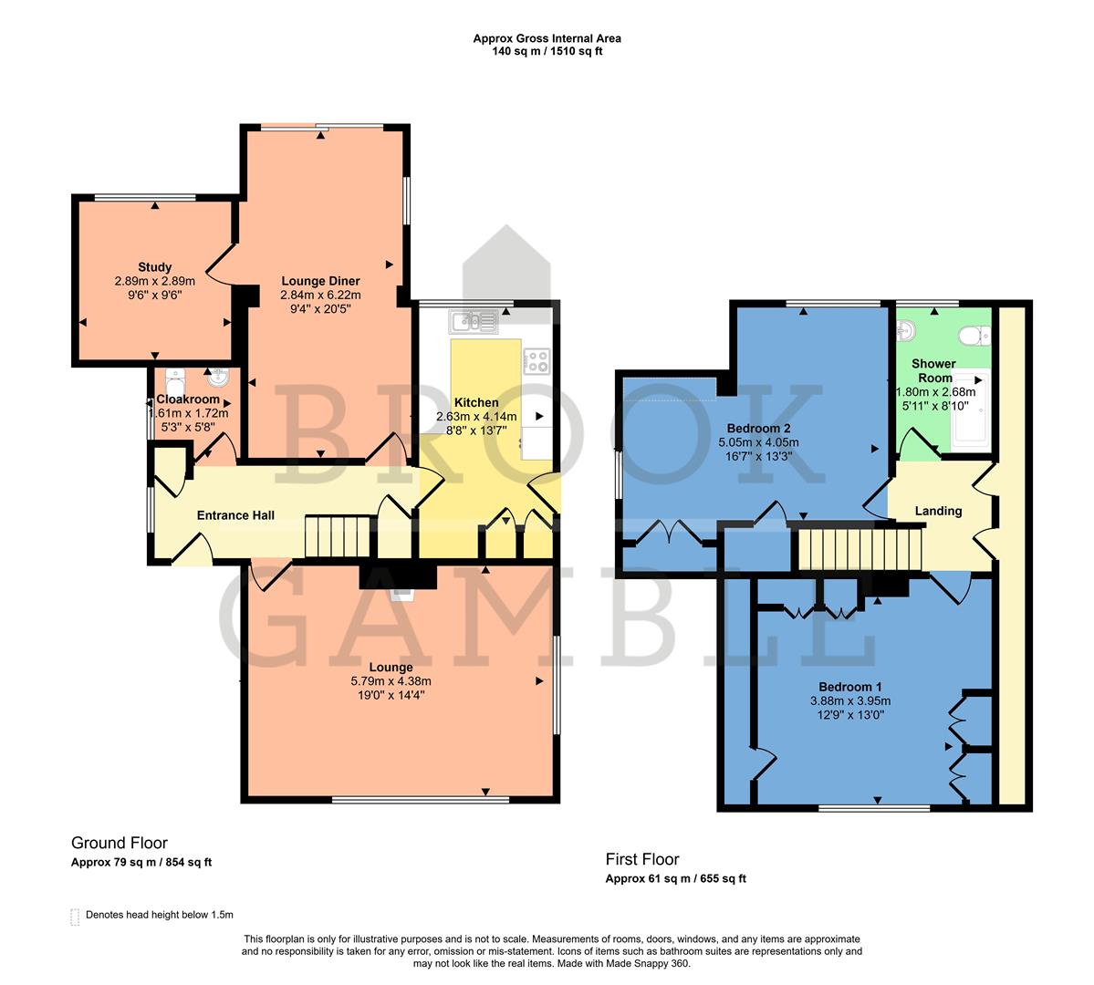 17, Babylon Way, Eastbourne floorplan