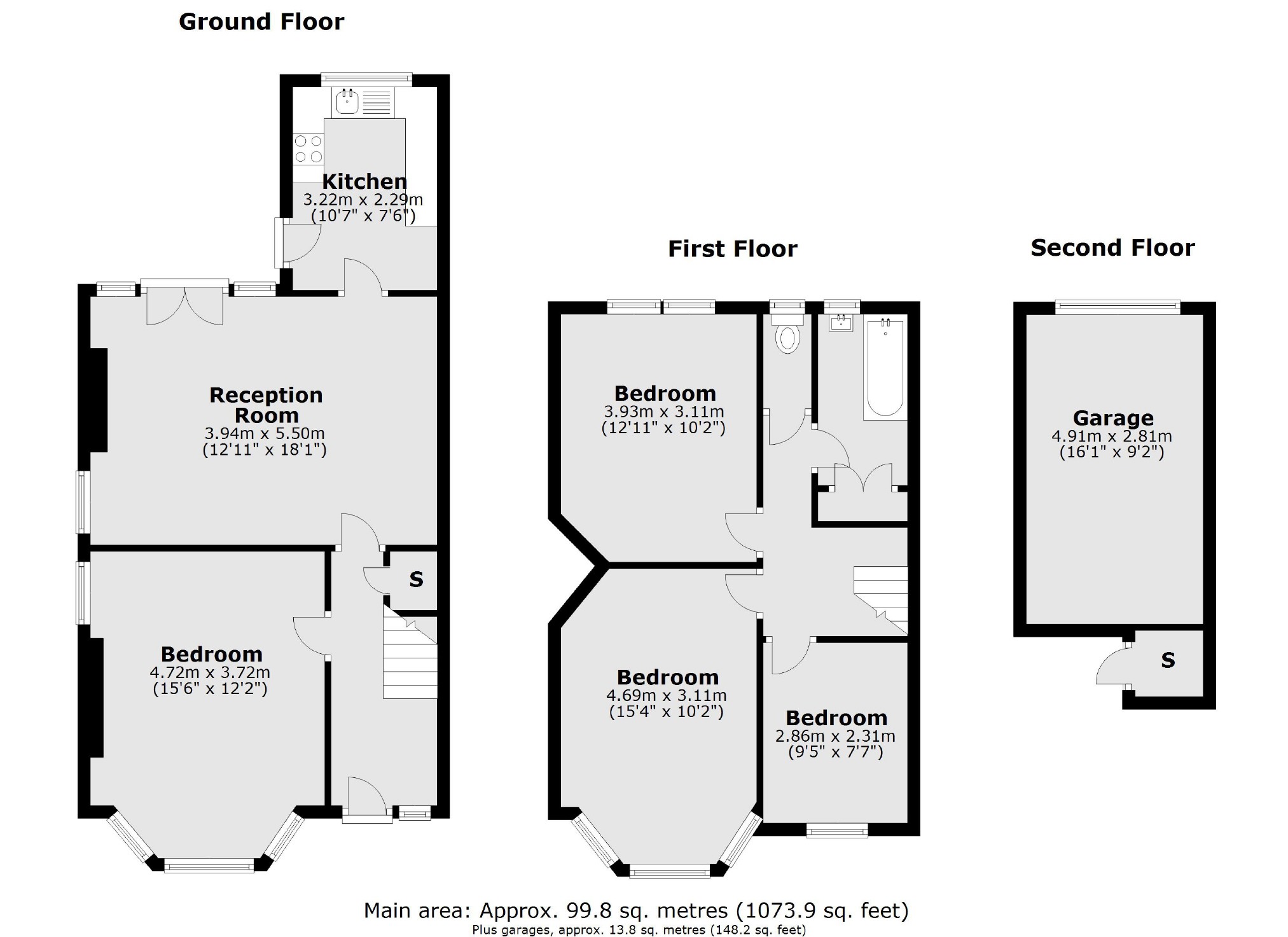 Monks Drive, London floorplan