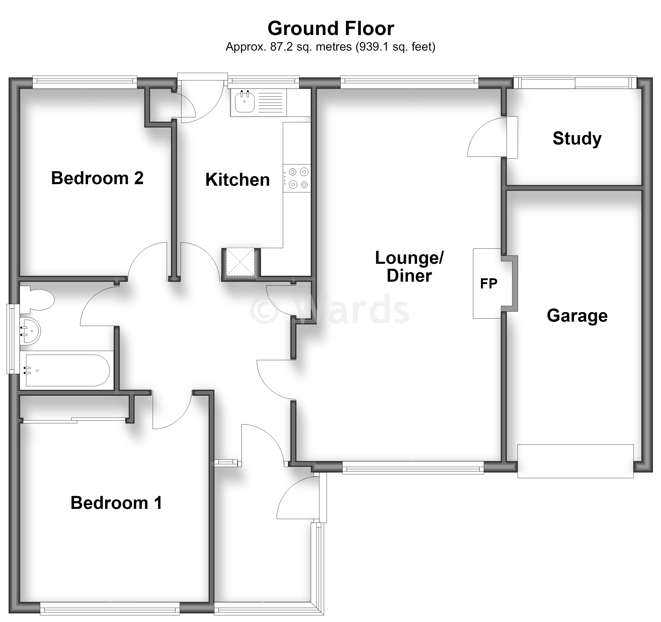 2, Hall Crescent, Deal floorplan