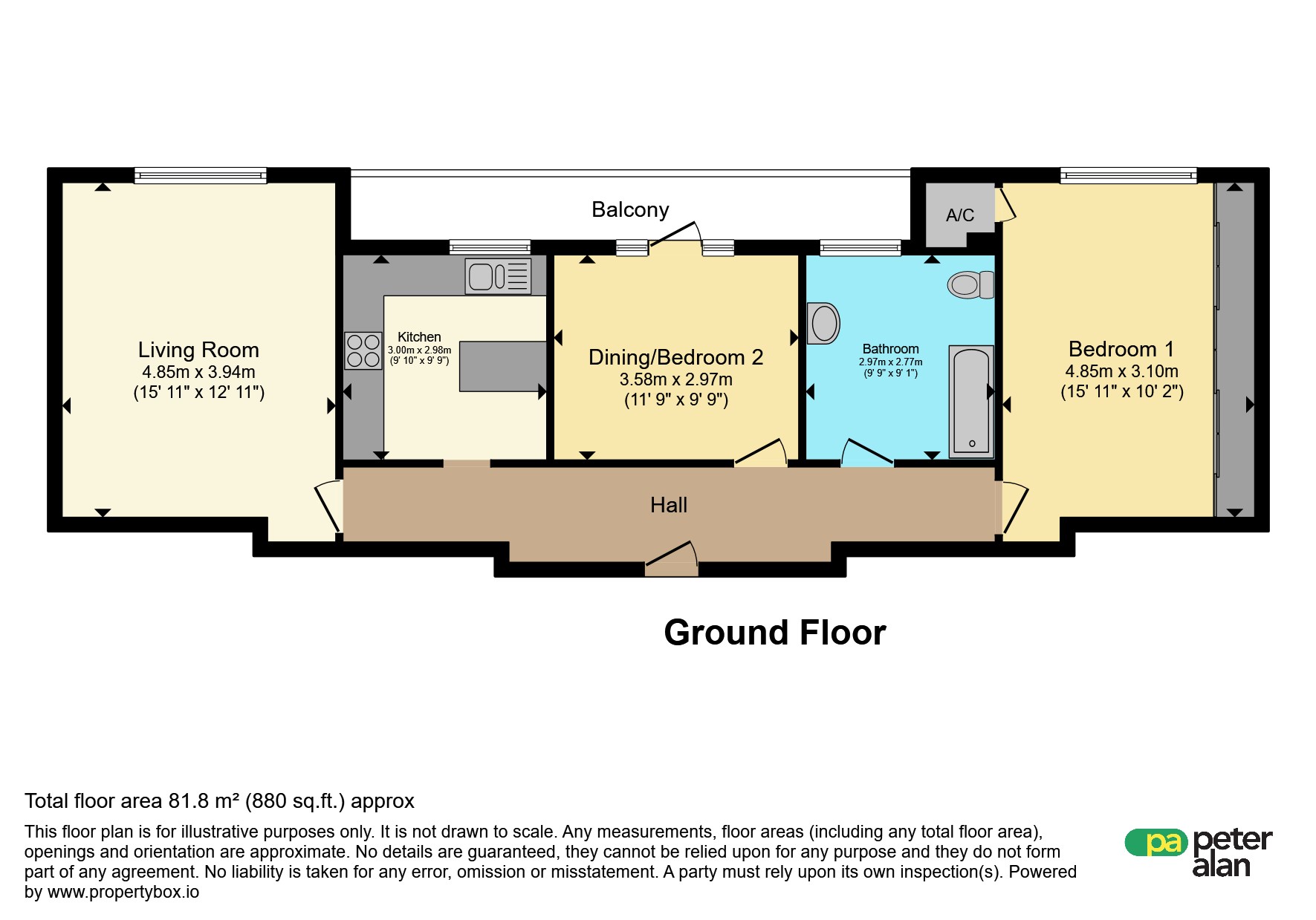 Flat 5, Barnwood, Brooklea Park, Cardiff floorplan