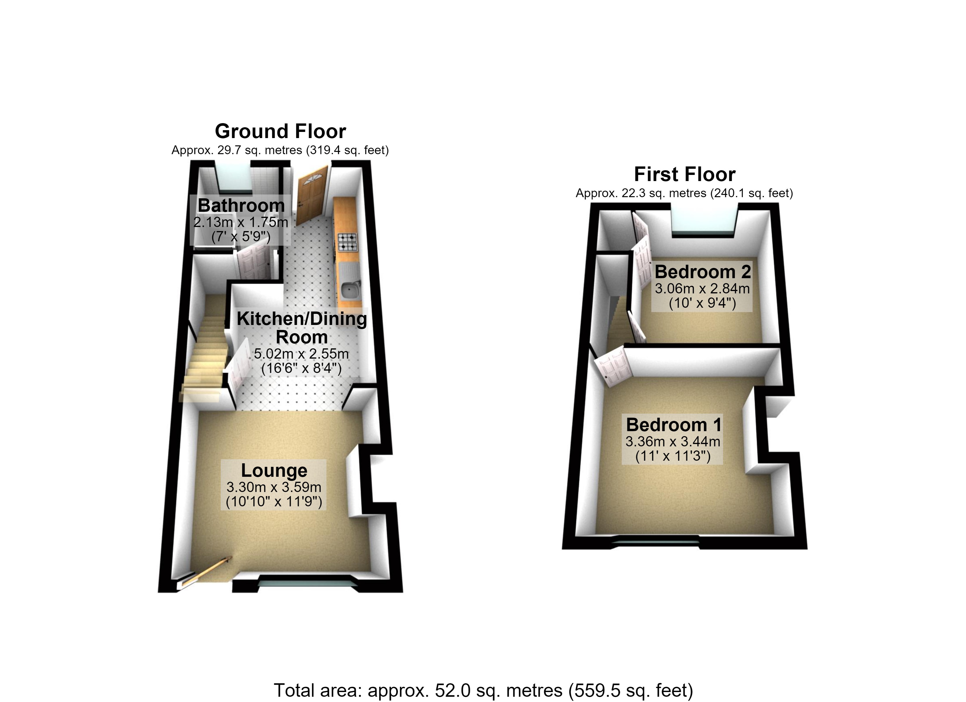 6, Long Row, Shardlow floorplan