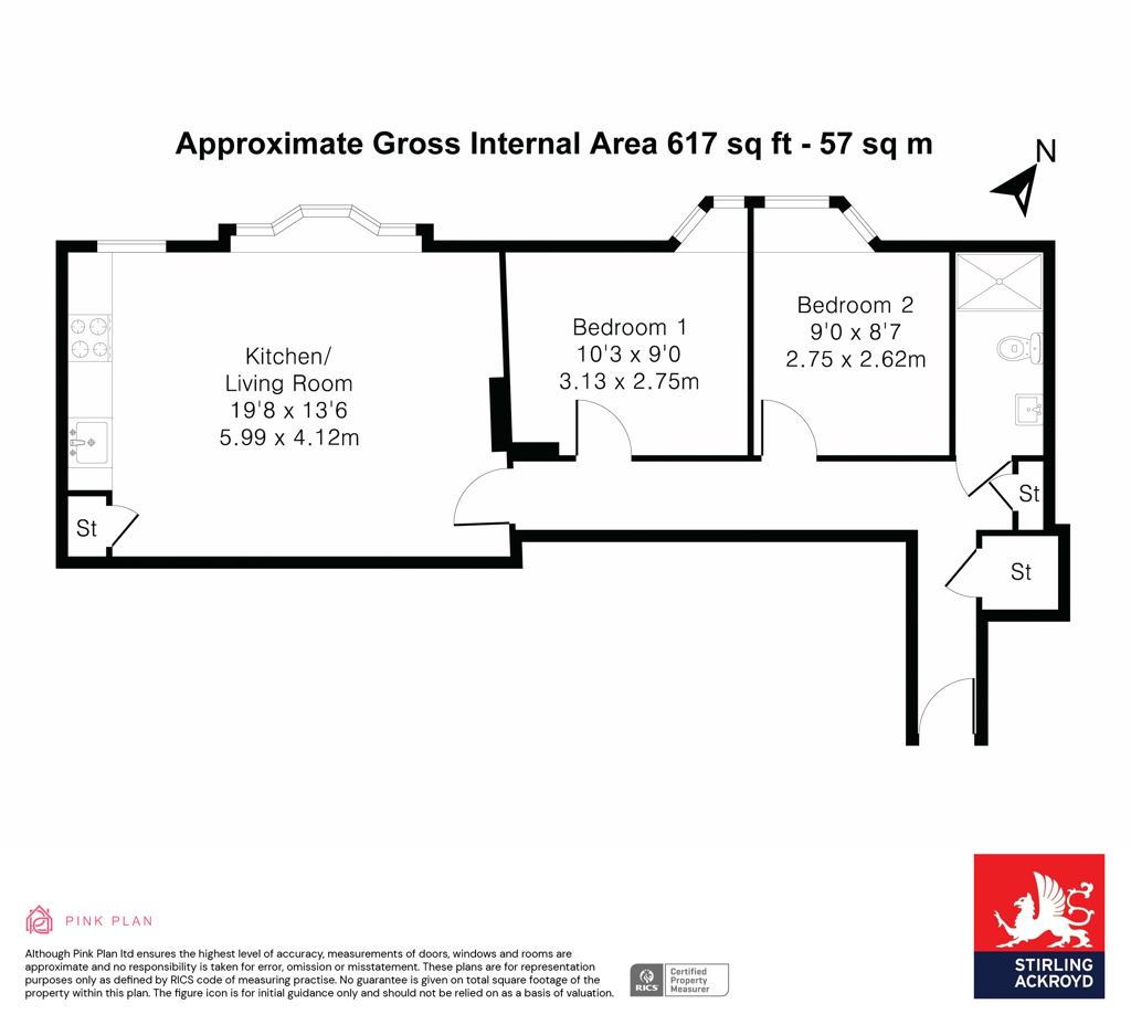Flat 3, 32, Station Approach, Surrey floorplan