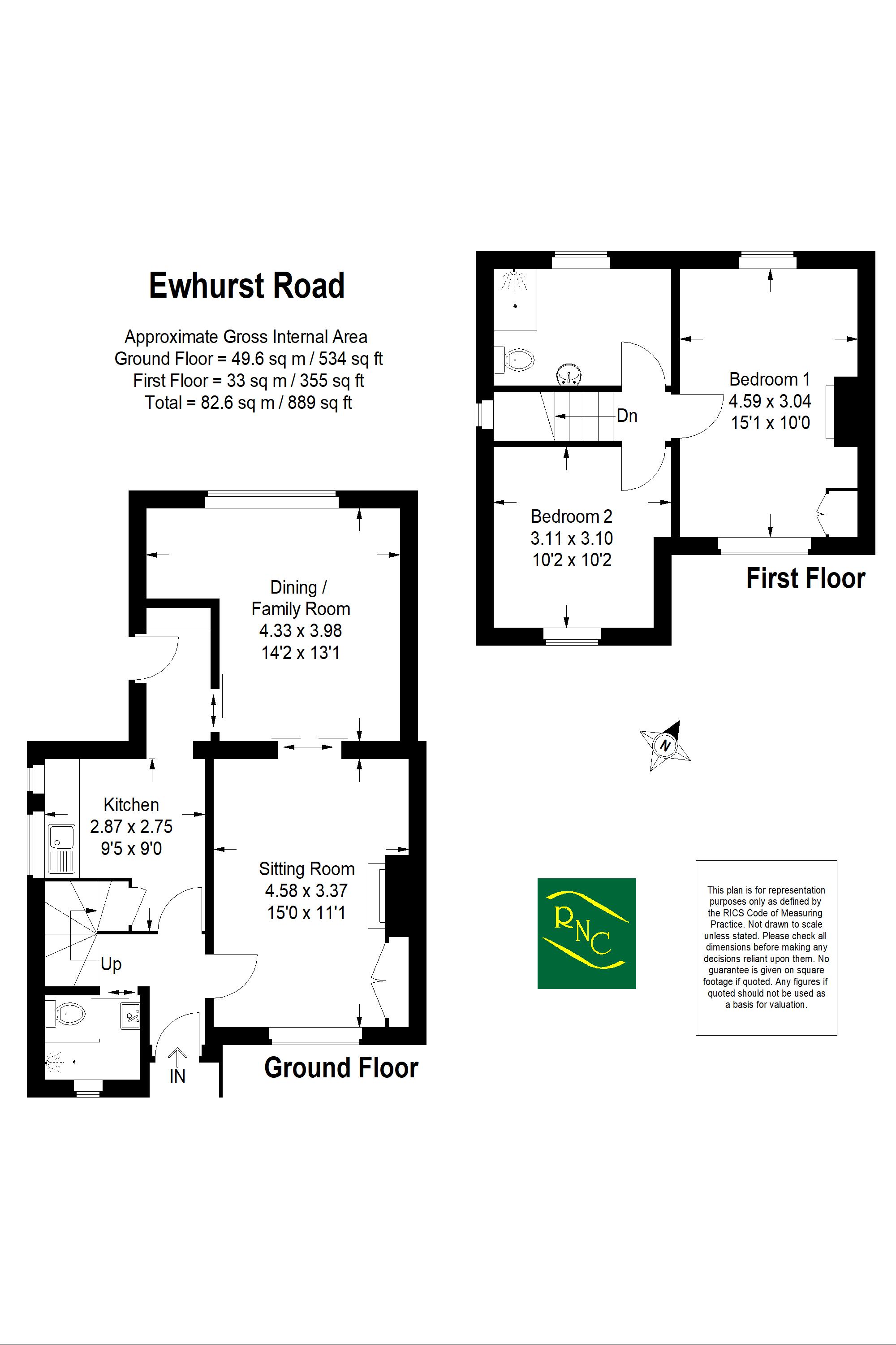 2 Bedrooms Semi-detached house for sale in Ewhurst Road, Cranleigh GU6