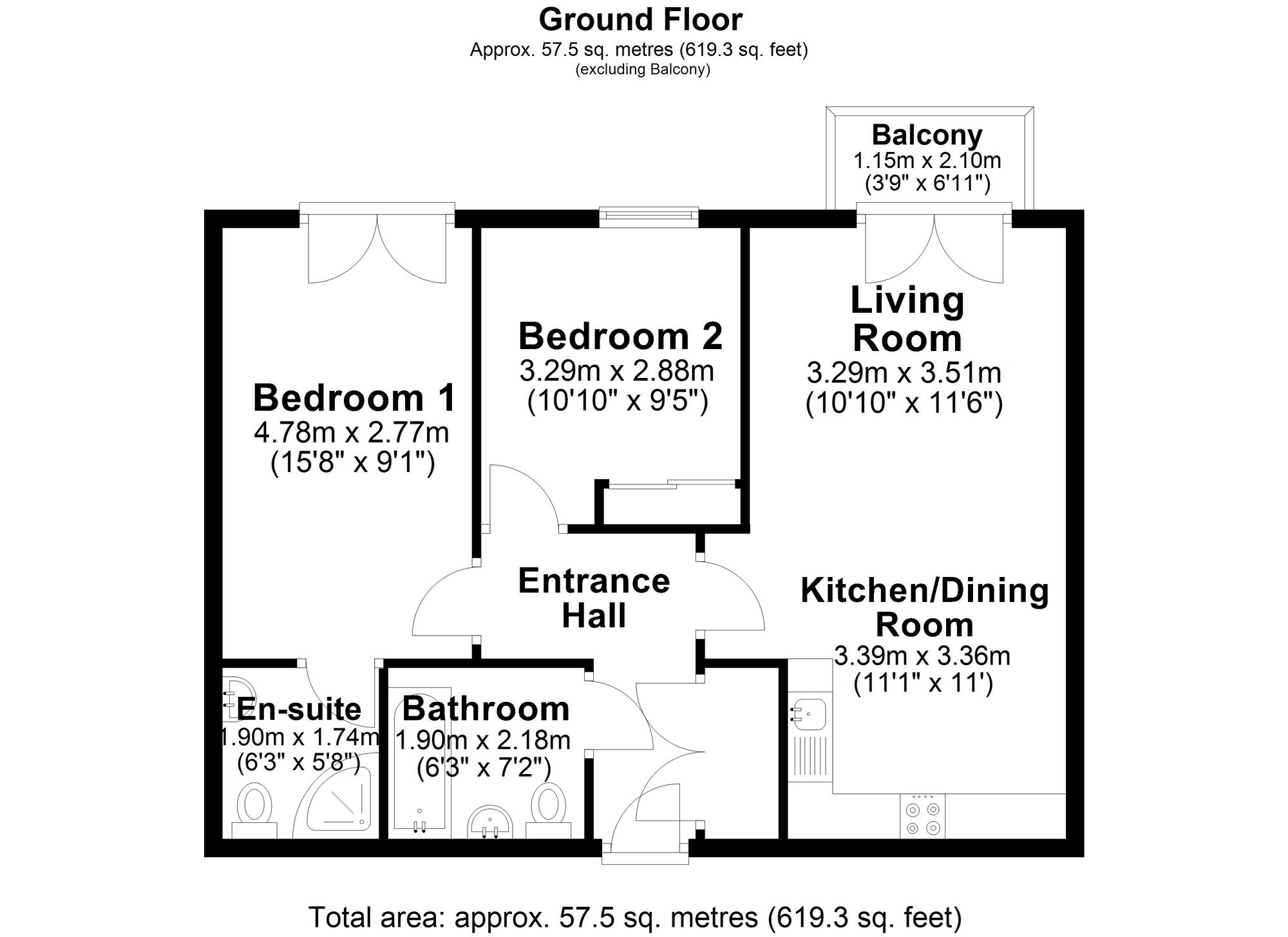 15 Lulworth Place, Warrington floorplan