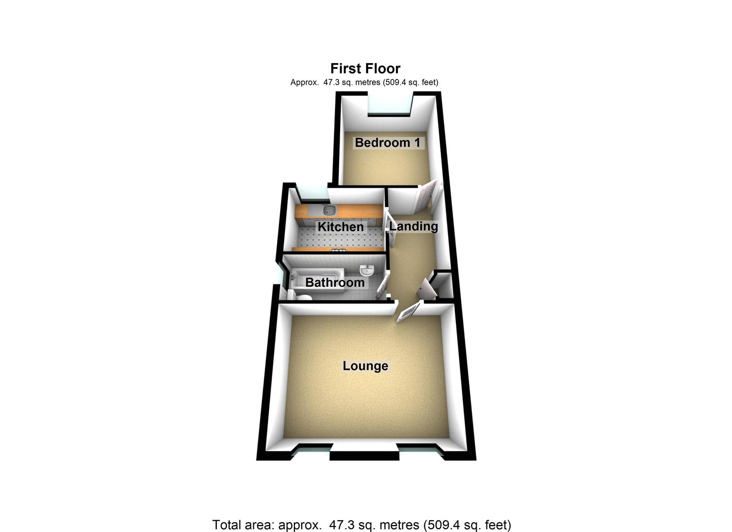 1 Bedrooms Maisonette to rent in Ridgway Road, Luton LU2