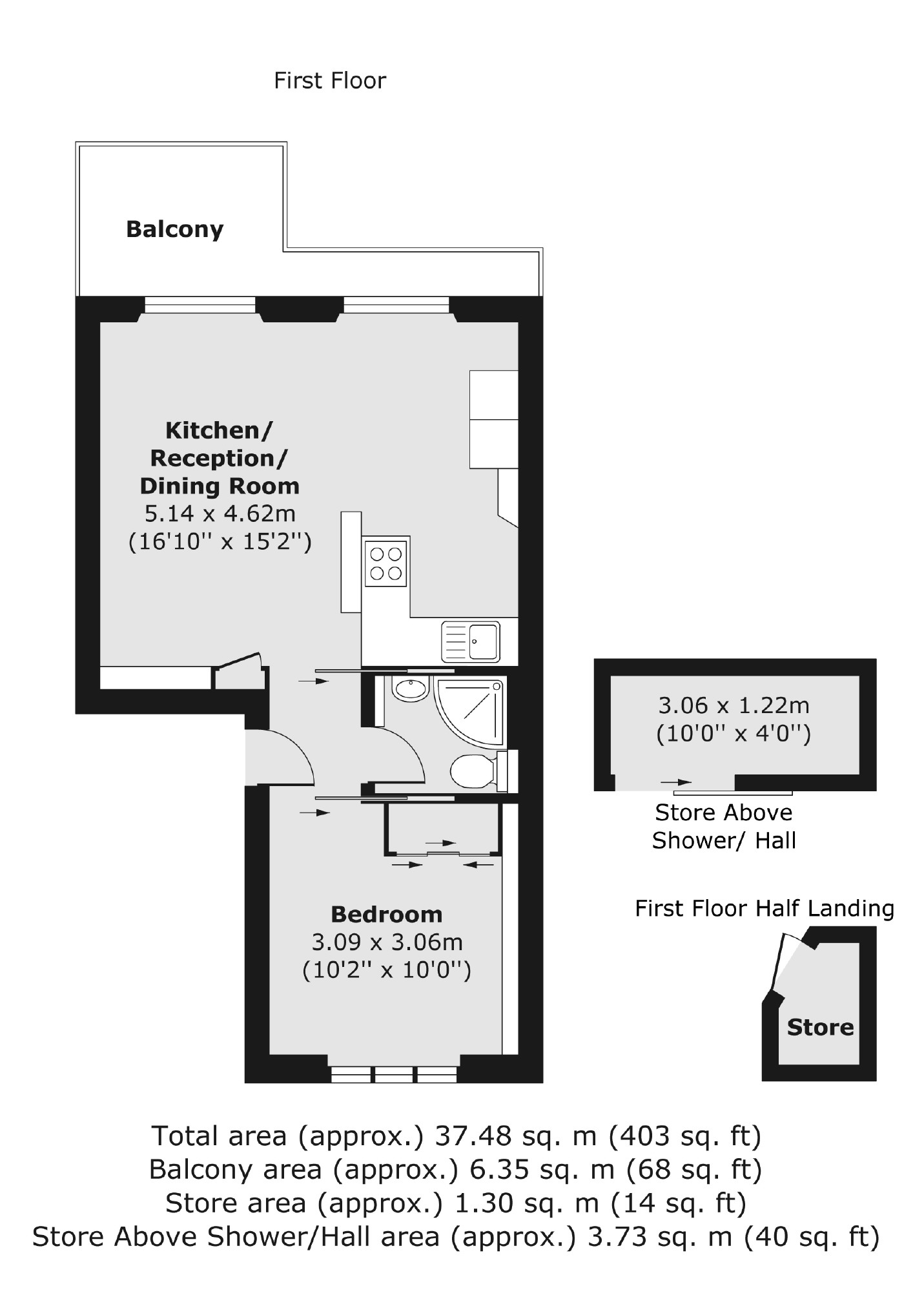 Flat 16, Berrington House, Hereford Road, London floorplan