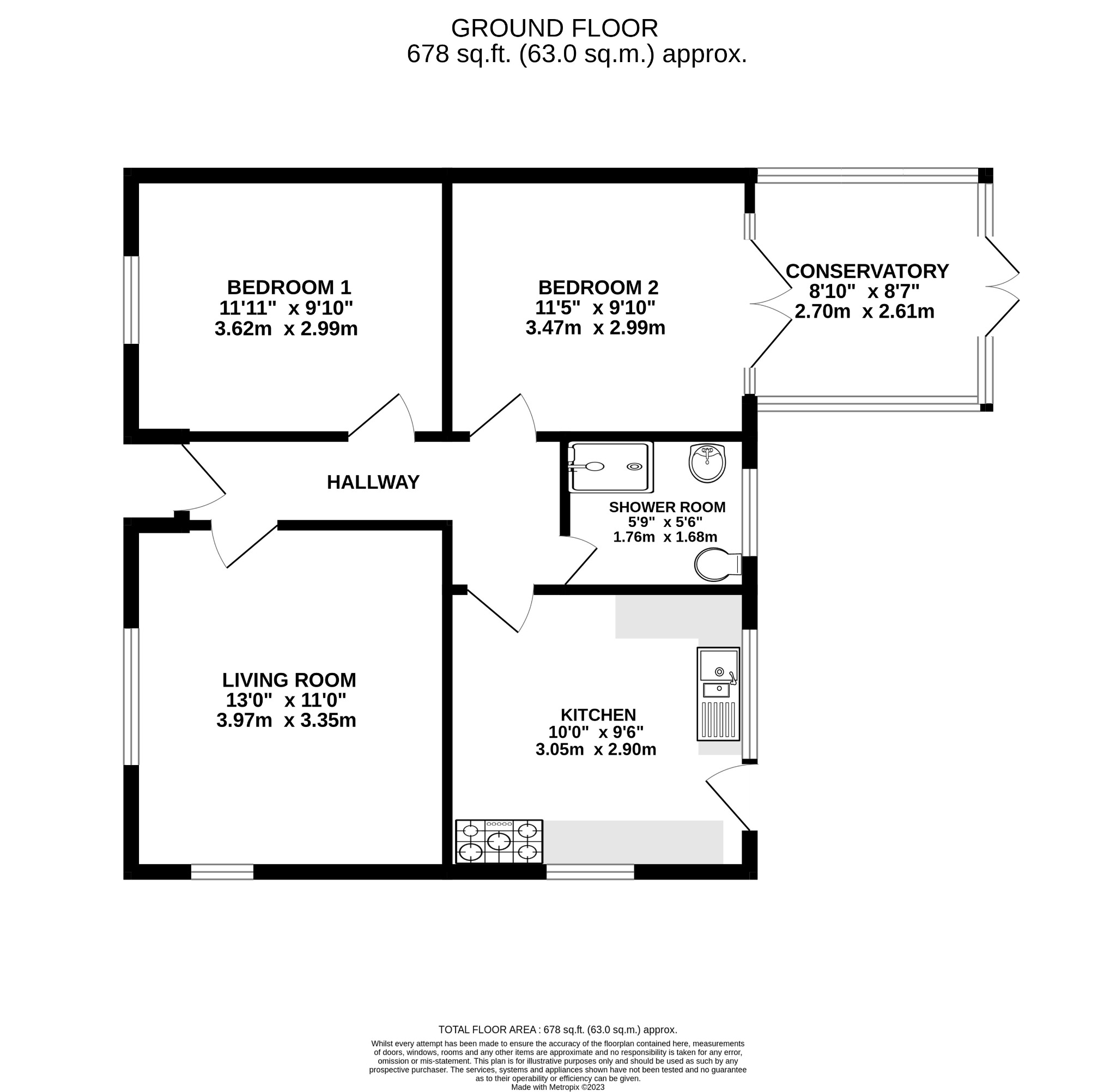 Elmfield Crescent, Exmouth EX8, 2 bedroom semidetached bungalow for
