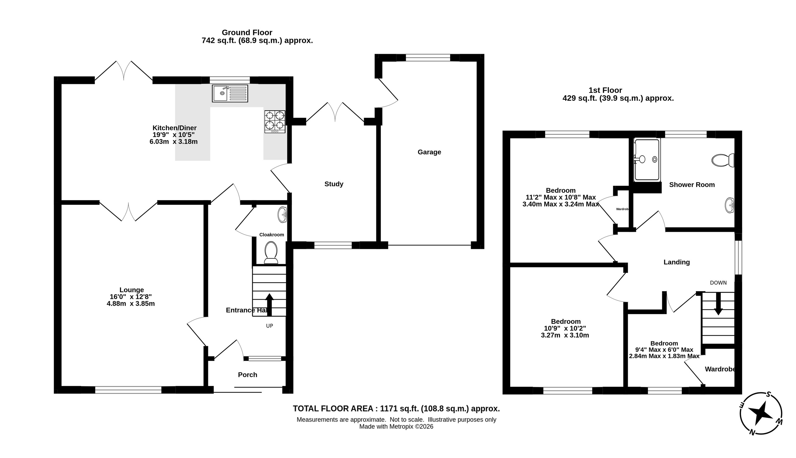 9 Furze Close, Weston-Super-Mare floorplan