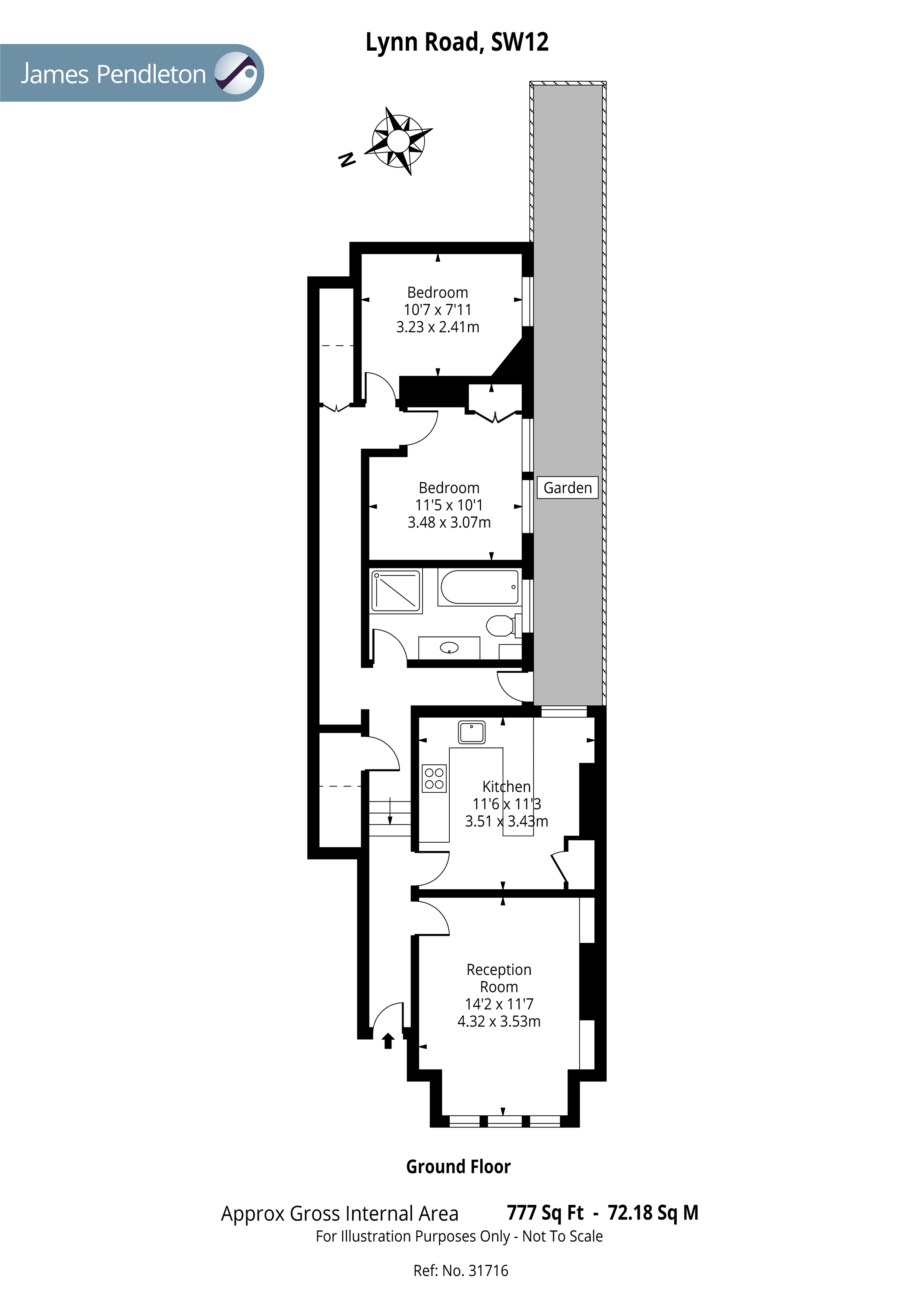 2 Bedrooms Maisonette for sale in Lynn Road, Clapham South, London SW12