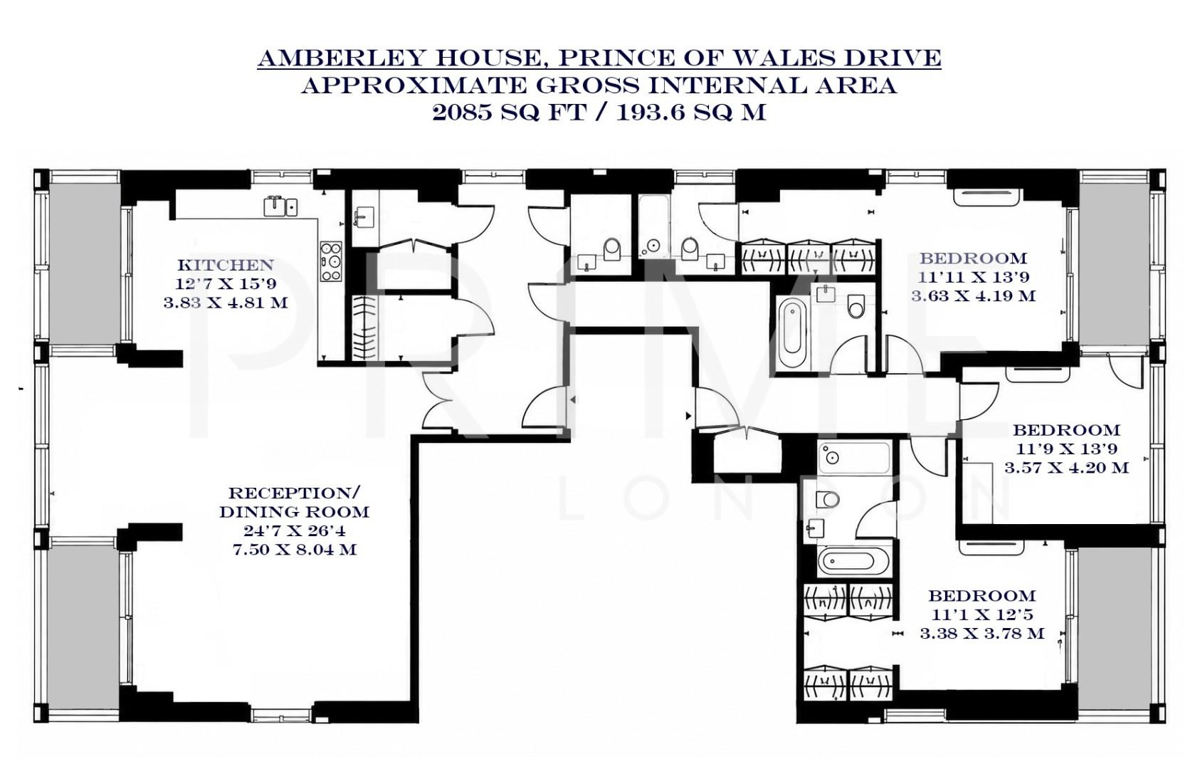 Amberley House, Prince of Wales Drive floorplan