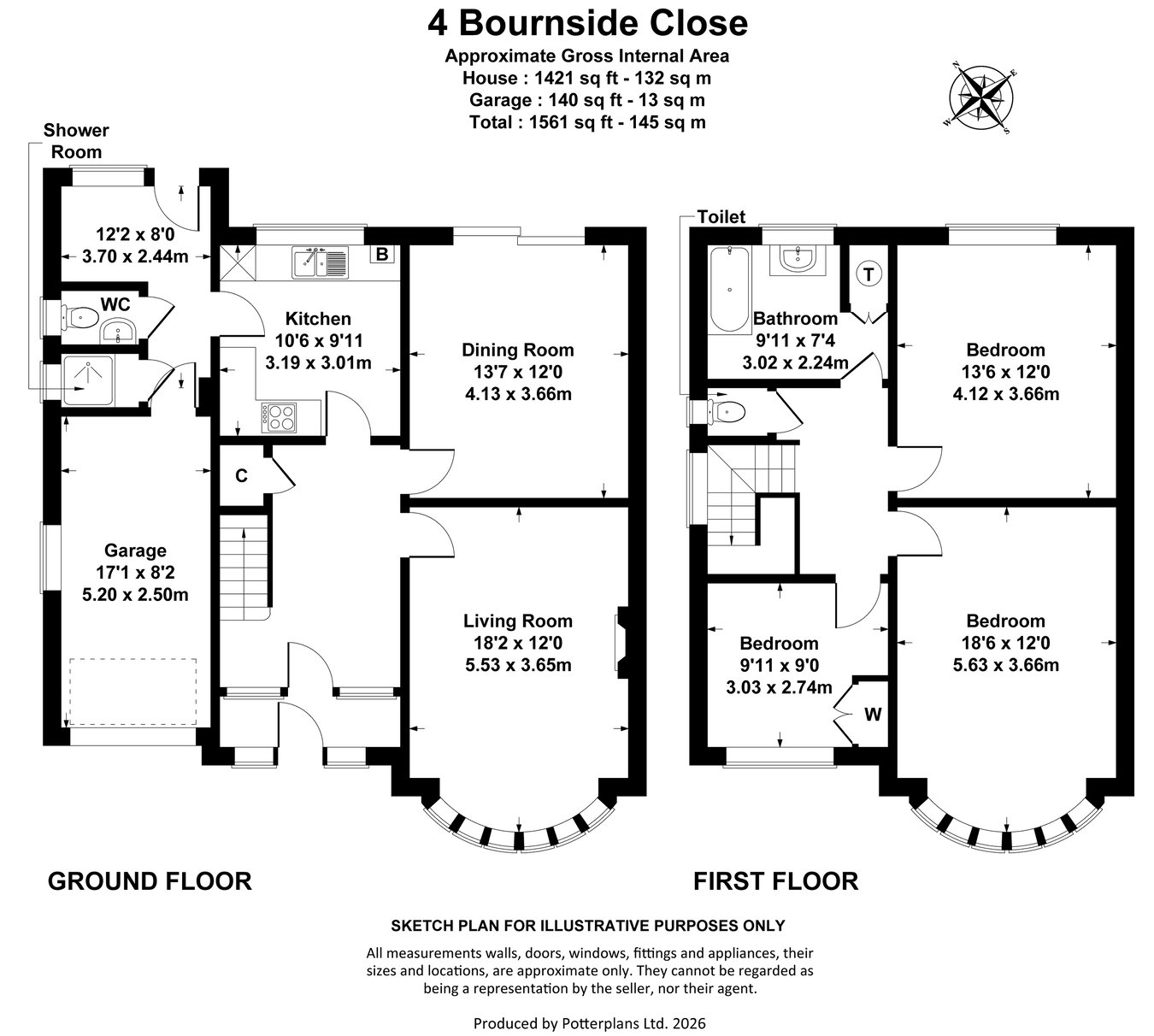 4, Bournside Close, Cheltenham floorplan