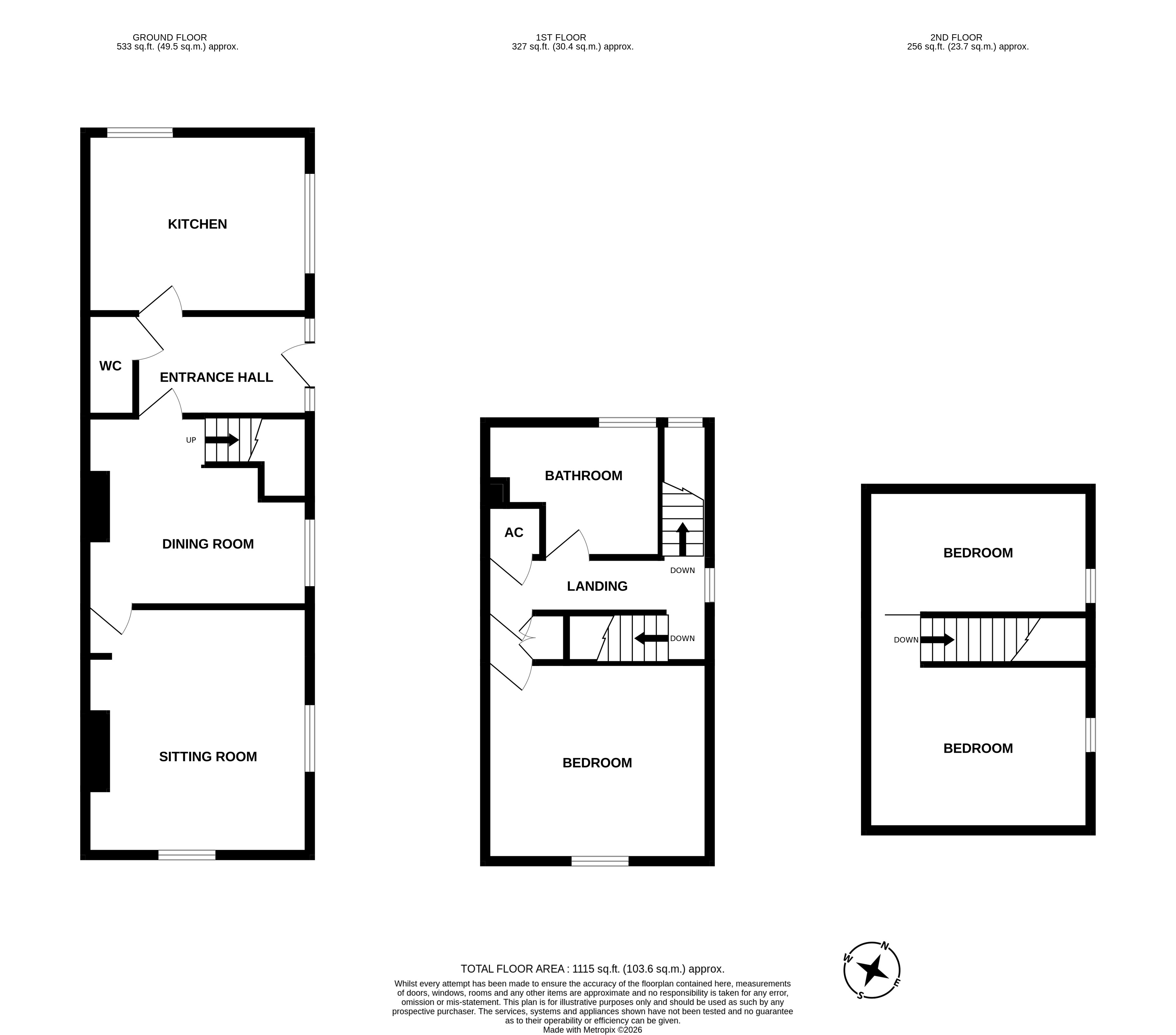 33, Sherrards Green Road, Worcestershire floorplan