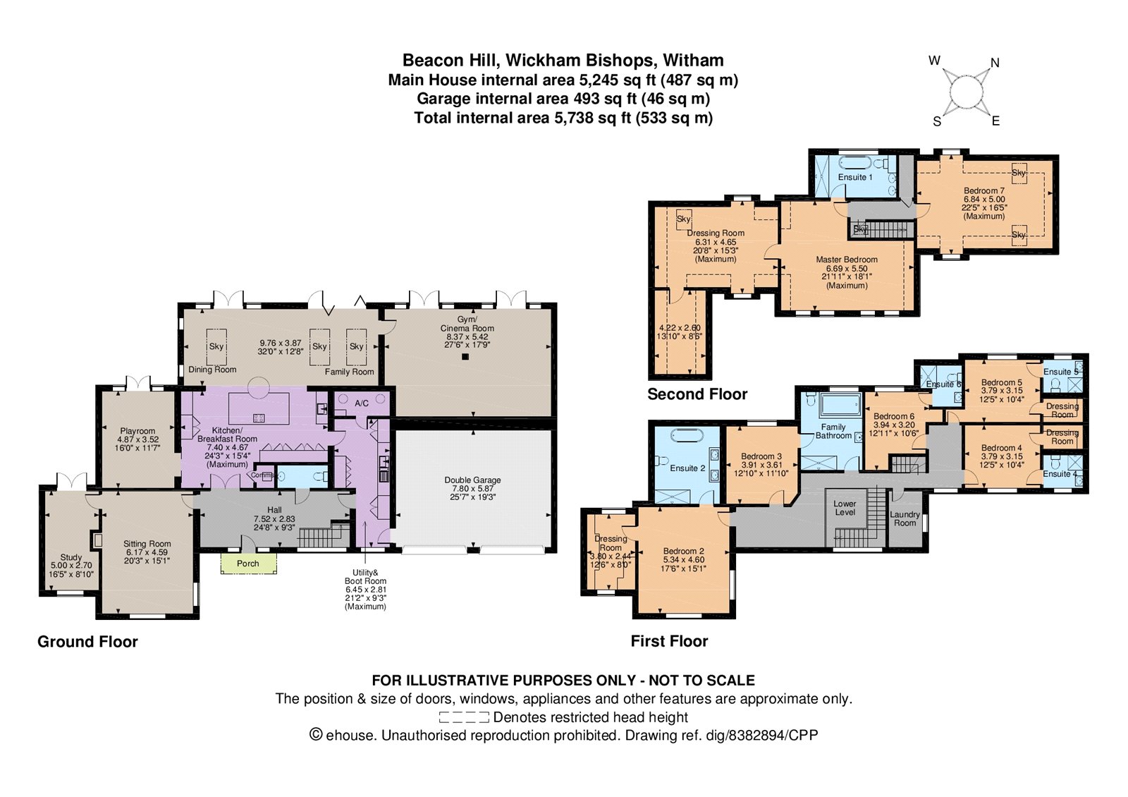 7 Bedrooms Detached house for sale in Beacon Hill, Wickham Bishops, Witham, Essex CM8