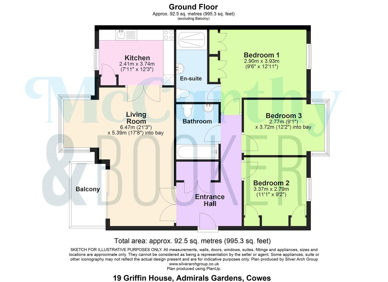 Flat 19, Griffin House, Admiral Gardens, Cowes floorplan
