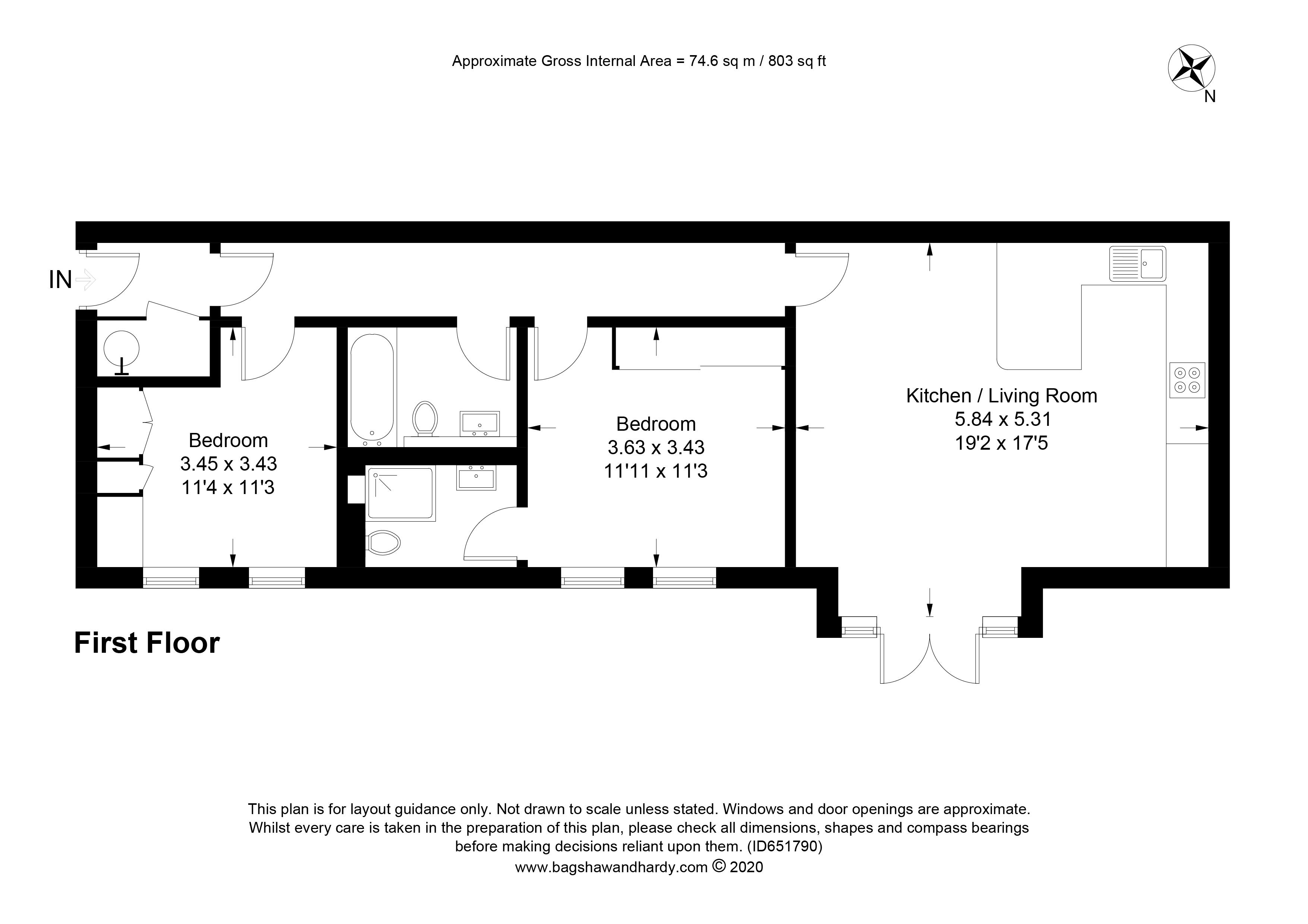 Flat 6, 2A, Albion Road, Reigate floorplan
