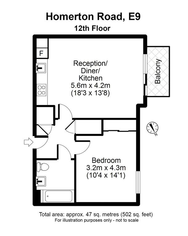 Flat 71, Sky Apartments, Homerton Road, London floorplan