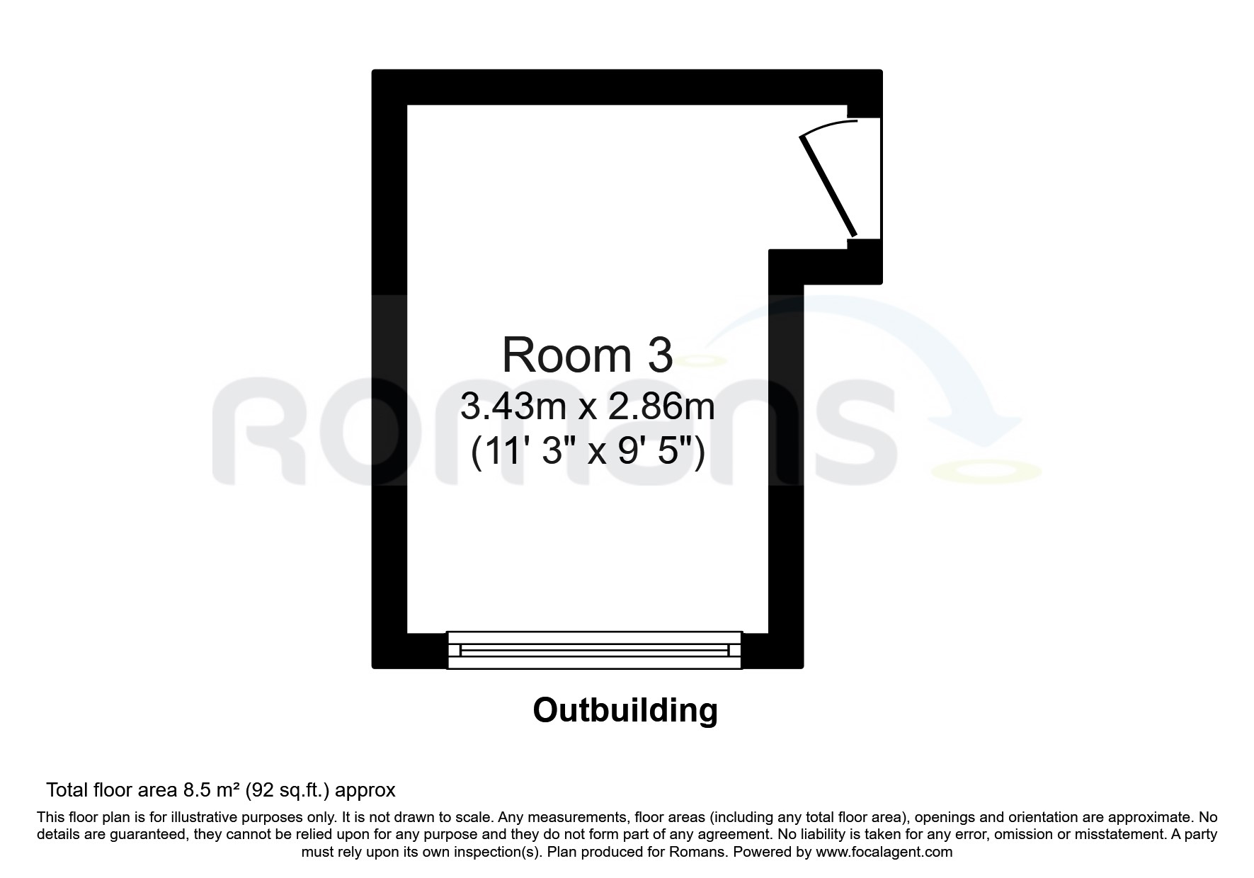 Room 3, 29, Whitmore Green, Farnham floorplan