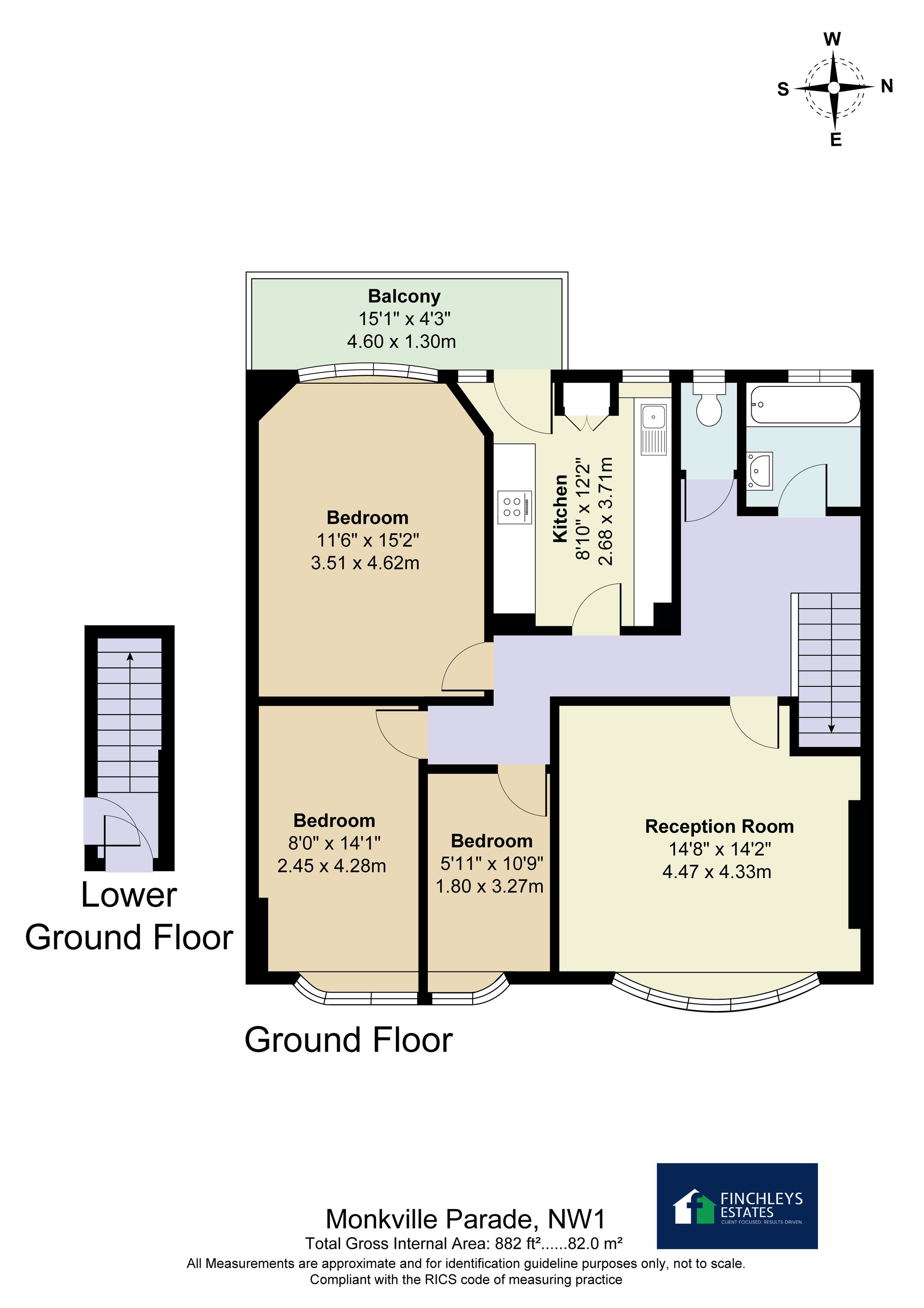 12a Monkville Parade Finchley Road, London floorplan