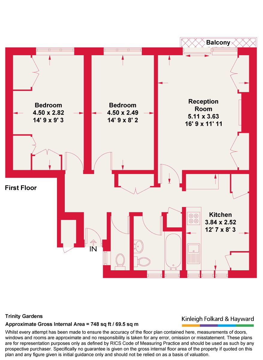 Flat 10, Daisy Dormer Court,, Trinity Gardens, London floorplan