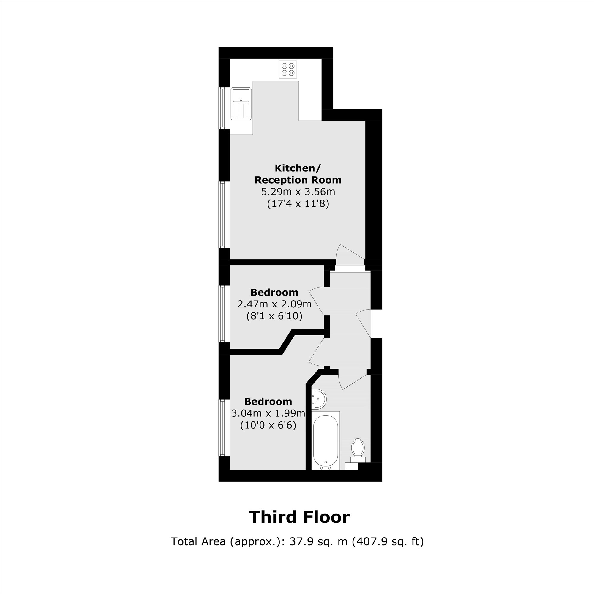Flat 20, 98, Chepstow Road, London floorplan