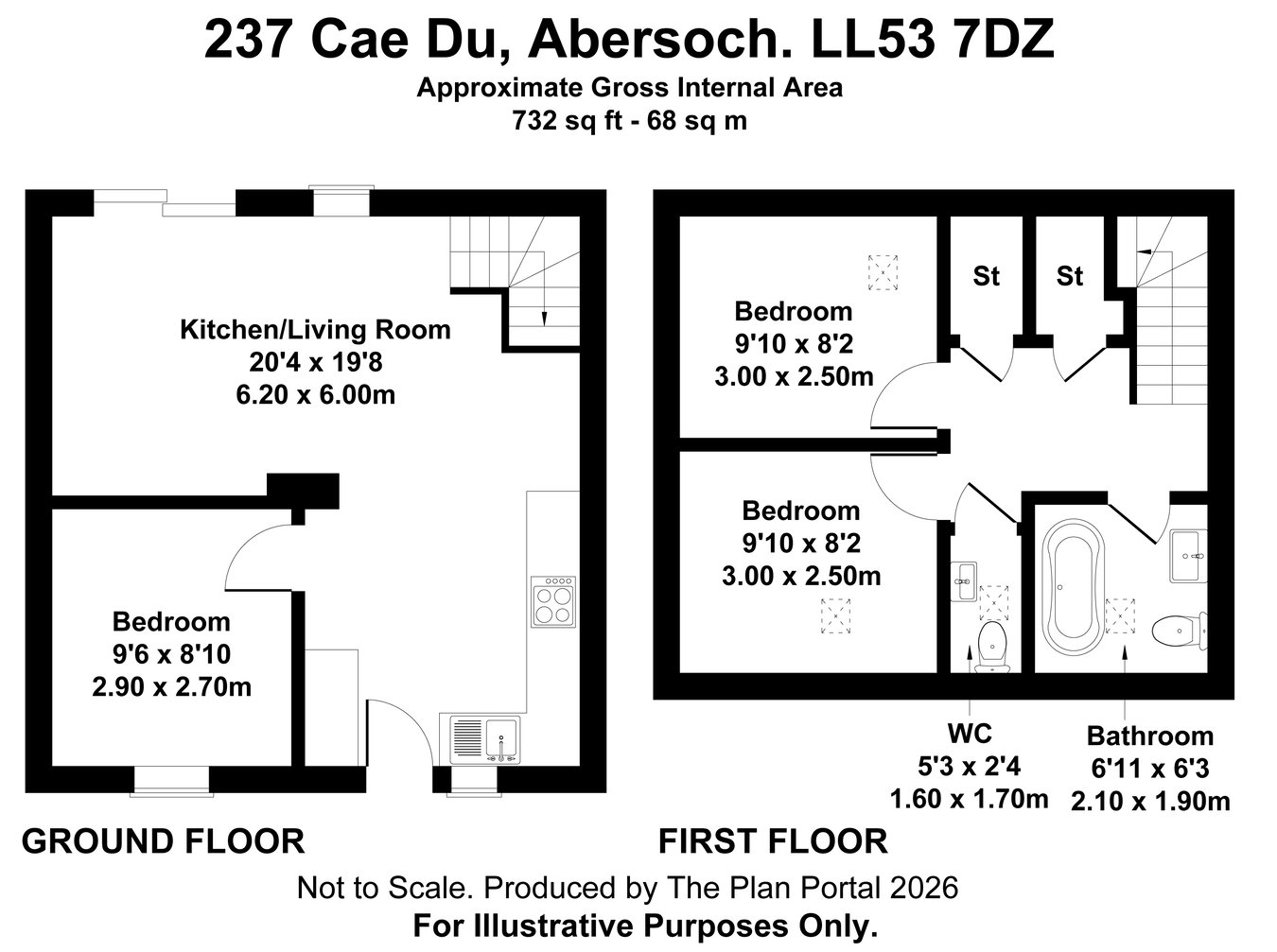 237, Cae du Village, Pwllheli floorplan