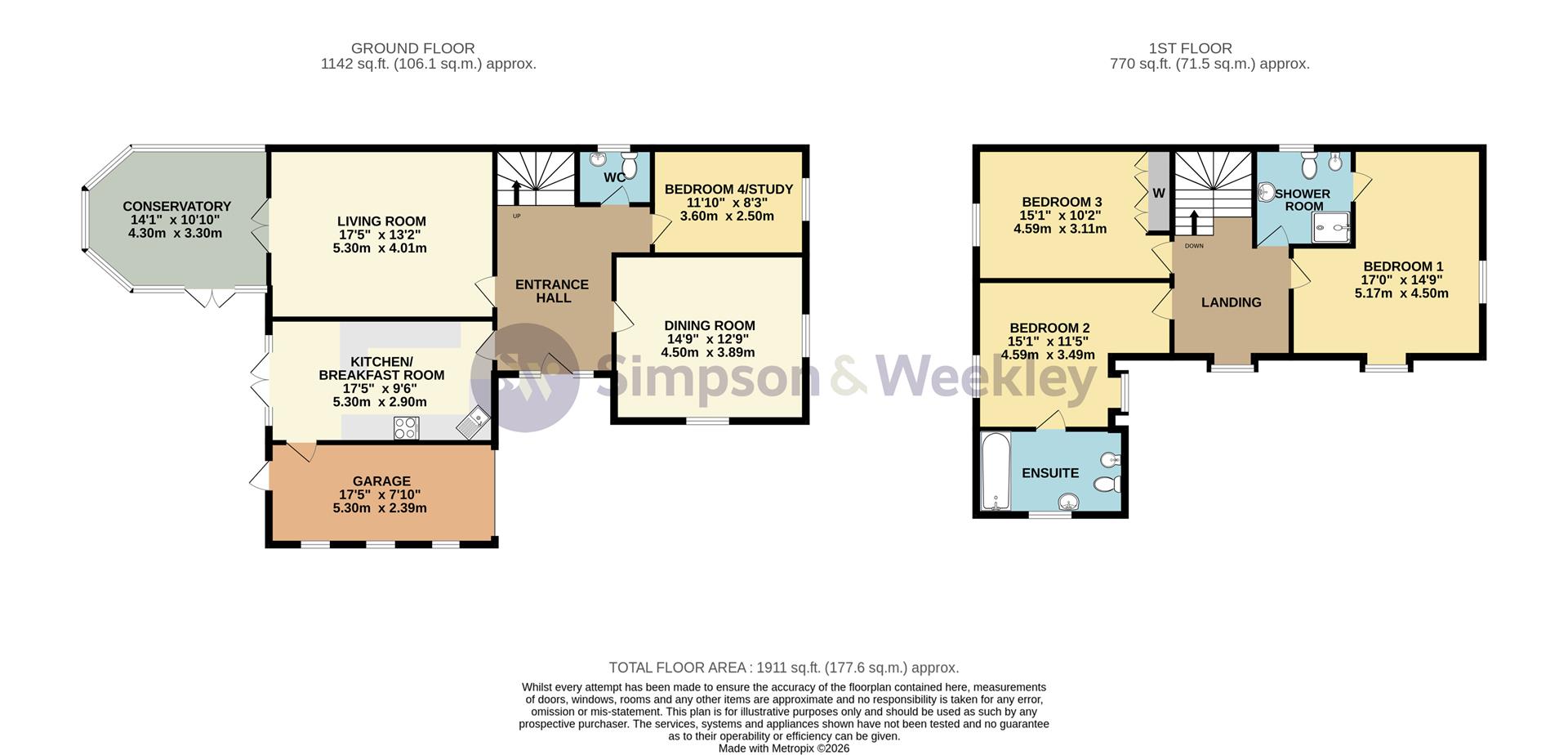 Elm Wood House, 14a, Meadow Close, Higham Ferrers floorplan